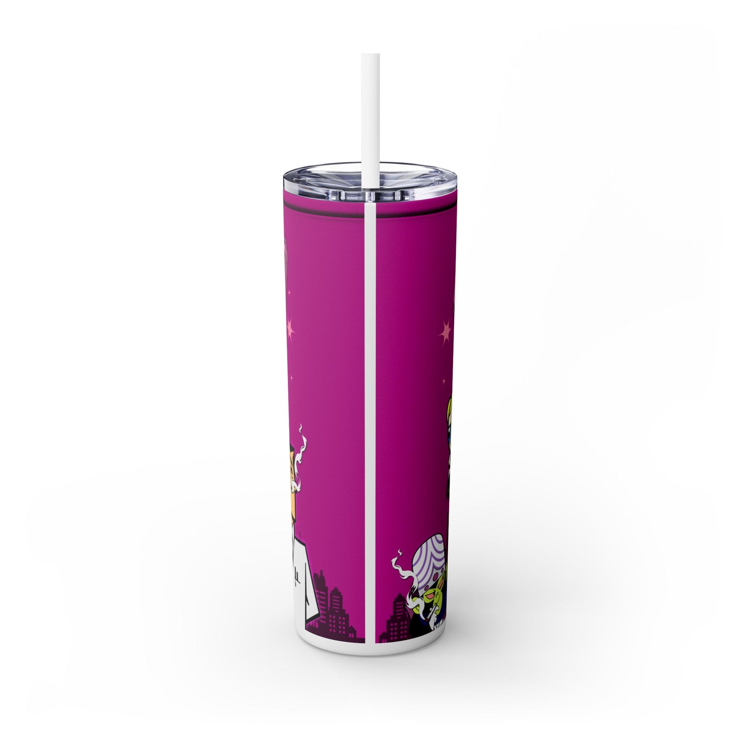 Flowerpuff Girls Tumbler with Straw, 20oz