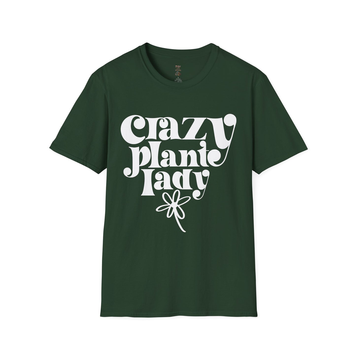 Crazy Plant Lady White Unisex Softstyle T-Shirt