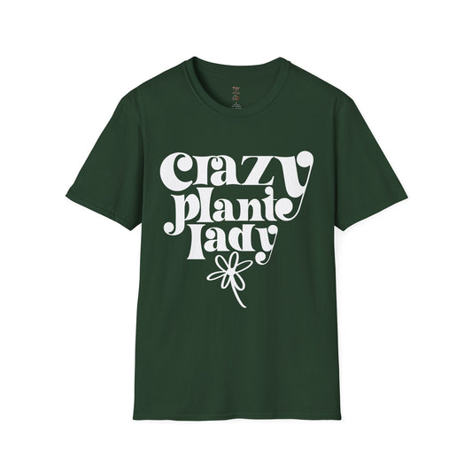 Crazy Plant Lady White Unisex Softstyle T-Shirt