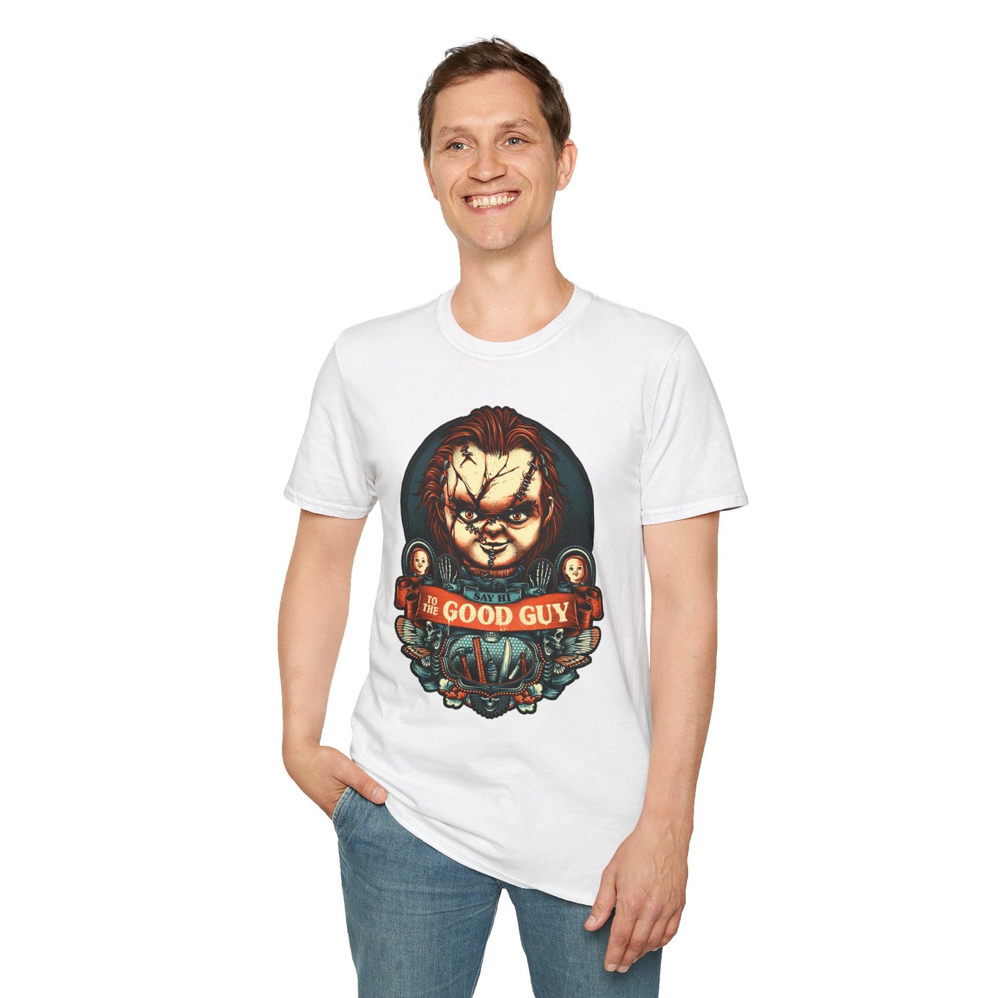 Say Hello to the Good Guy Unisex Softstyle T-Shirt