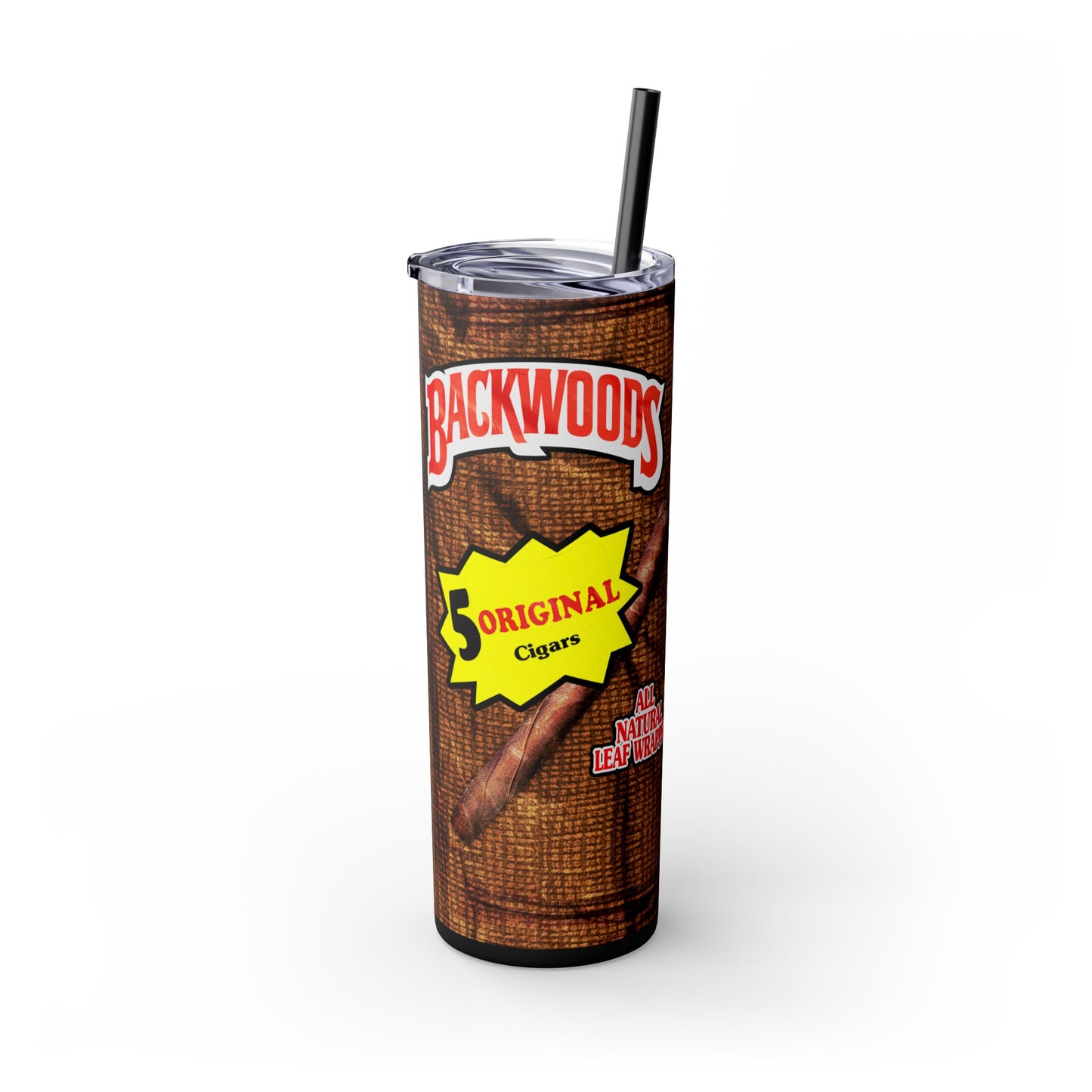 Brown Backwoods Tumbler with Straw, 20oz