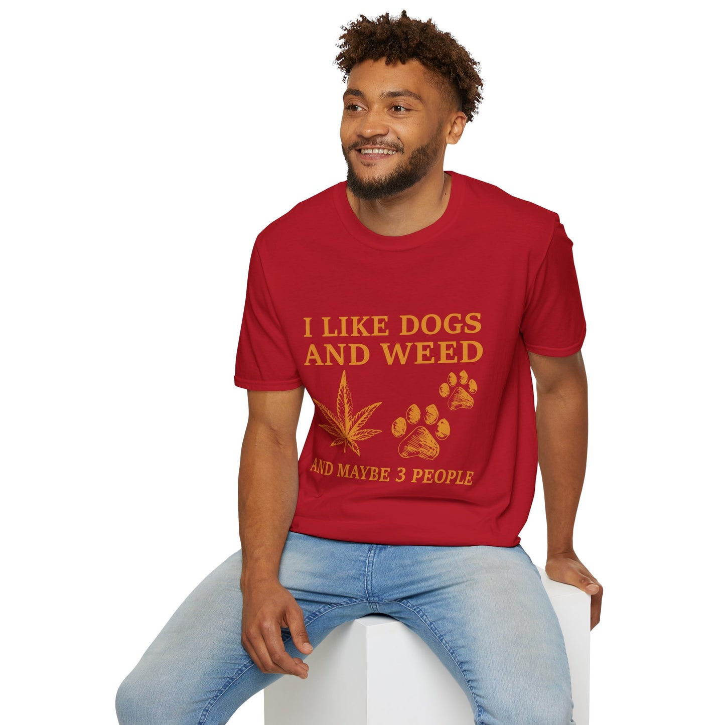 I Like Dogs and Weed Unisex Softstyle T-Shirt