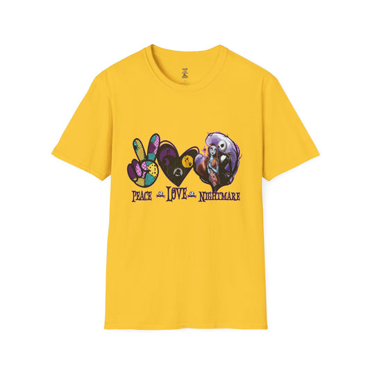 Peace, Love and Nightmare's Unisex Softstyle T-Shirt