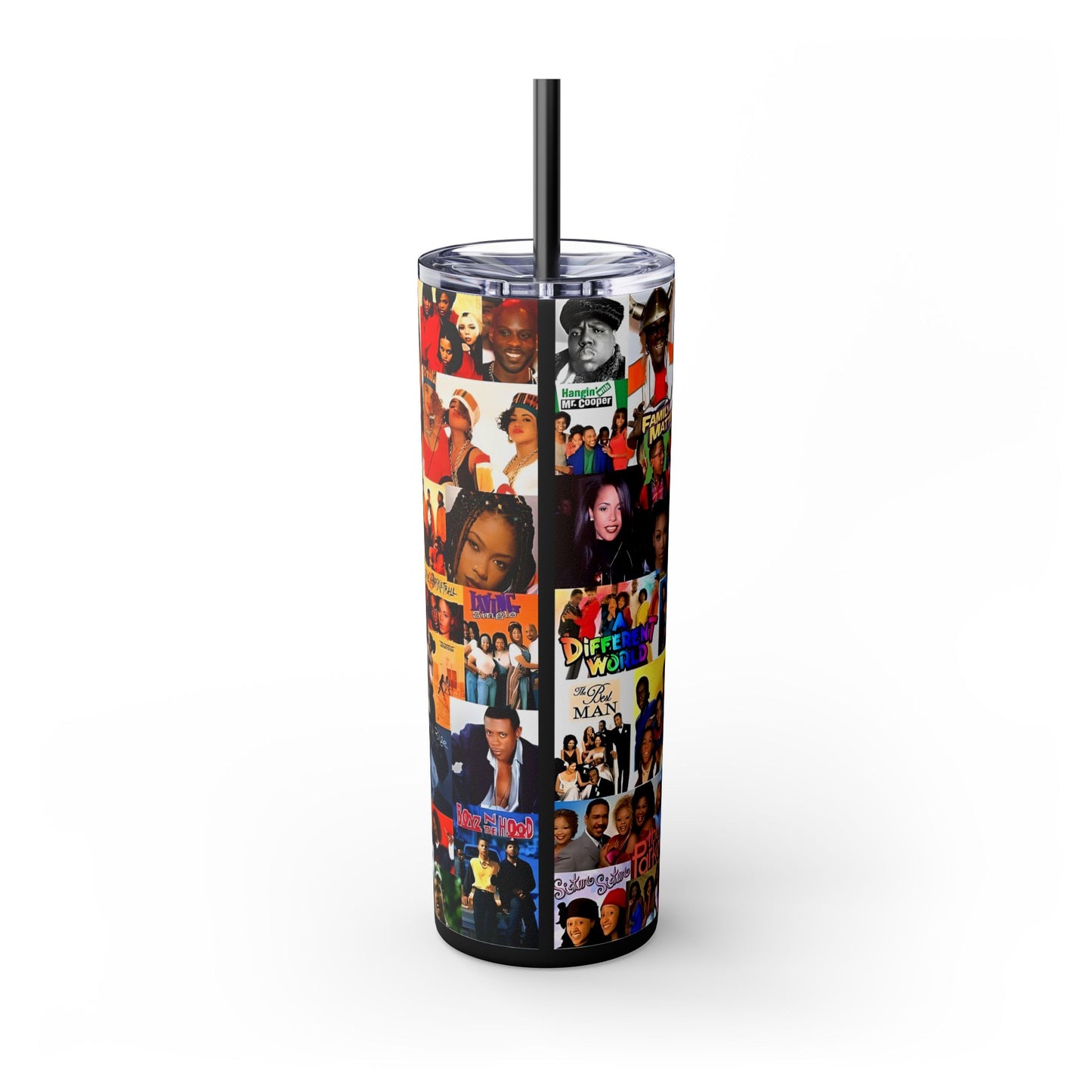 I Love the 90's Black Culture Tumbler with Straw, 20oz