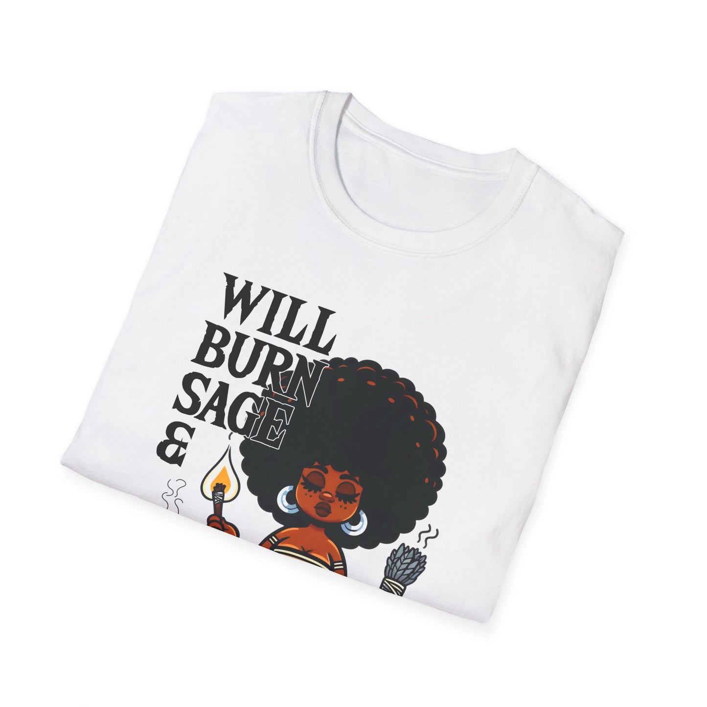 Will Burn Sage and Bridges Black Softstyle T-Shirt