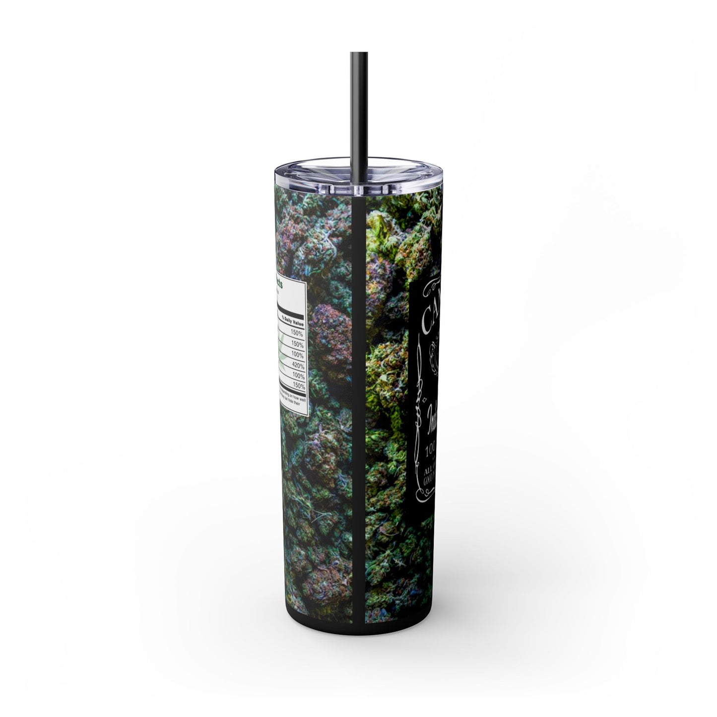 Cannabis High Time Tumbler with Straw, 20oz