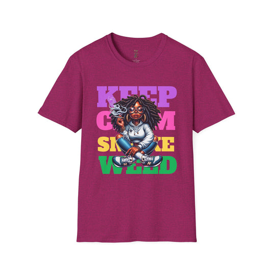 Keep Clam Smoke Weed Softstyle T-Shirt