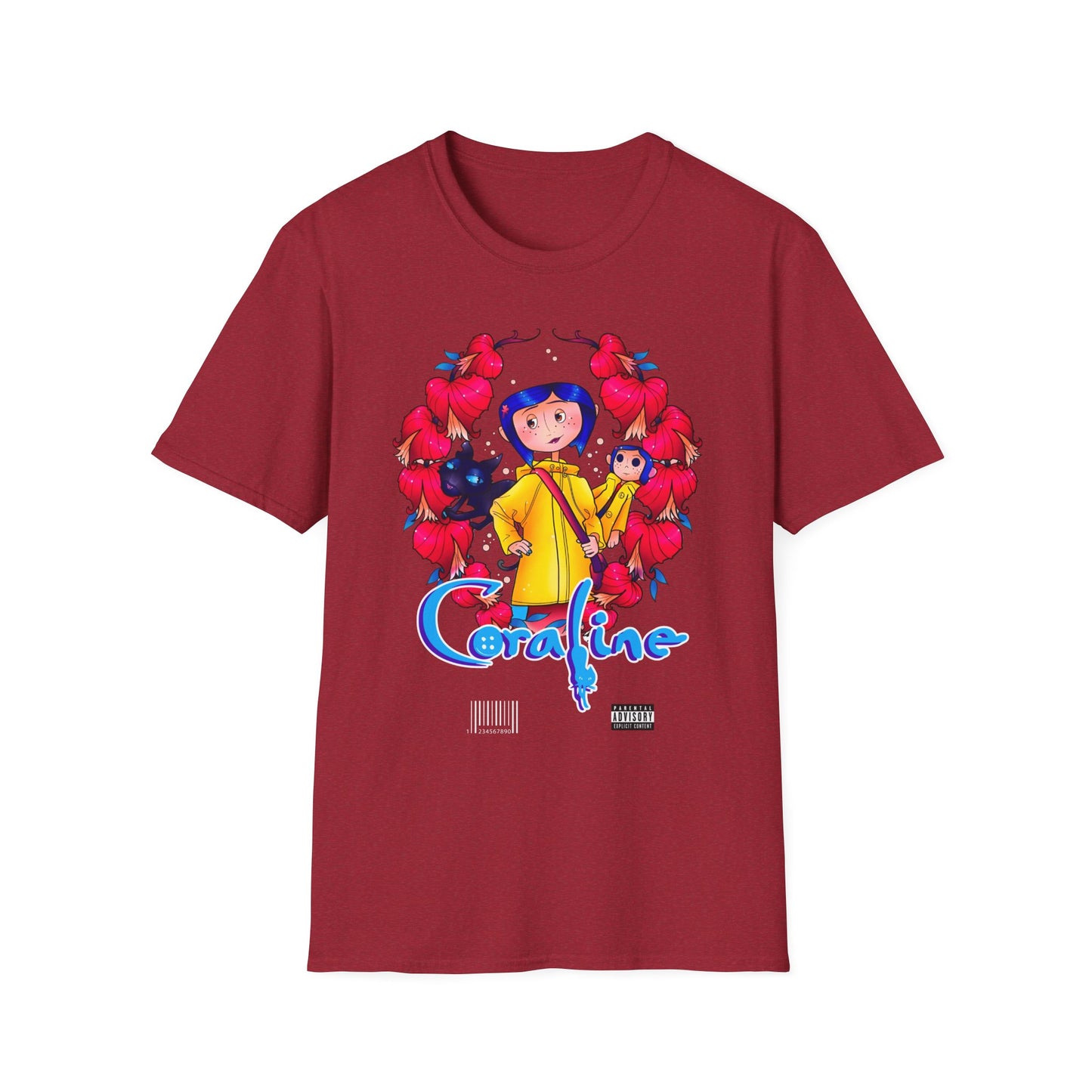 Coraline Yellow Rain Coat Unisex Softstyle T-Shirt