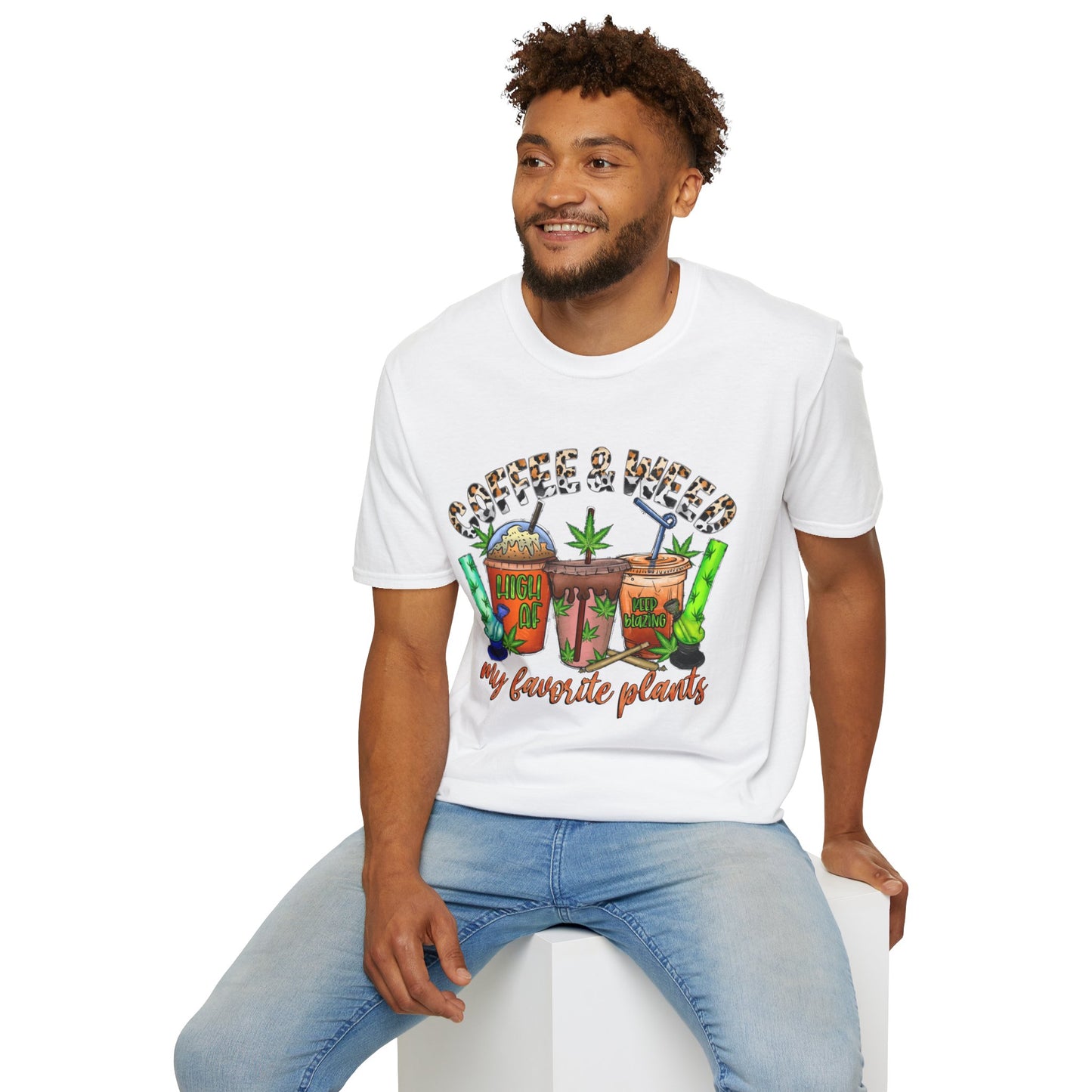 Coffee & Weed Unisex Softstyle T-Shirt