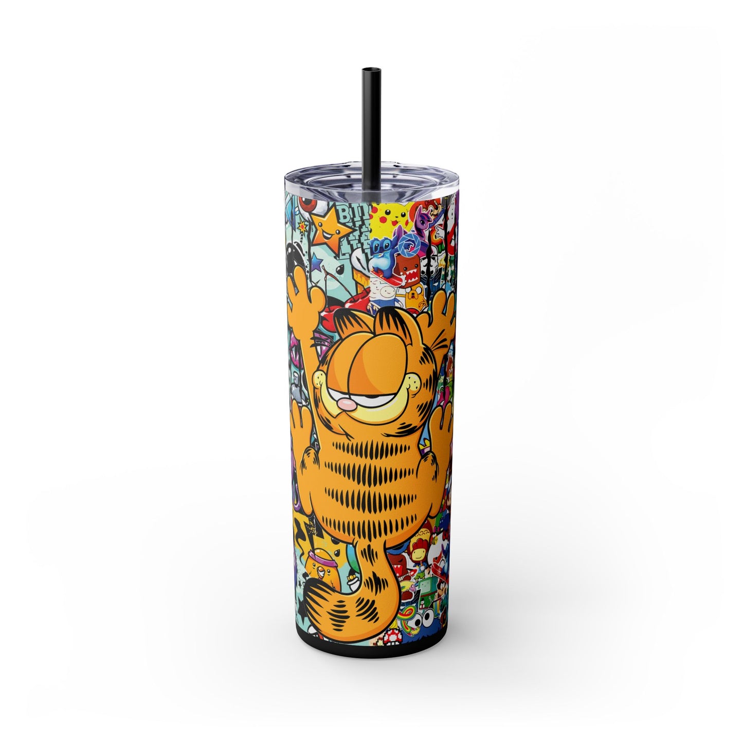 Cartoon Frenzy Tumbler with Straw, 20oz