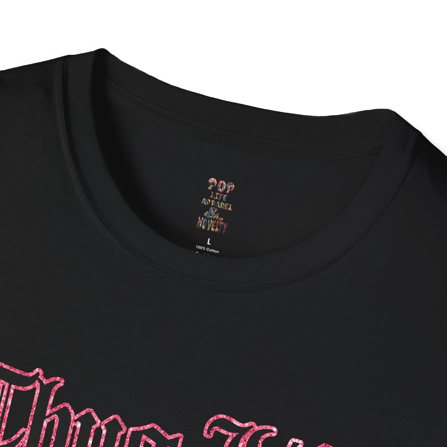 Pink Thug Life Horror Unisex Softstyle T-Shirt