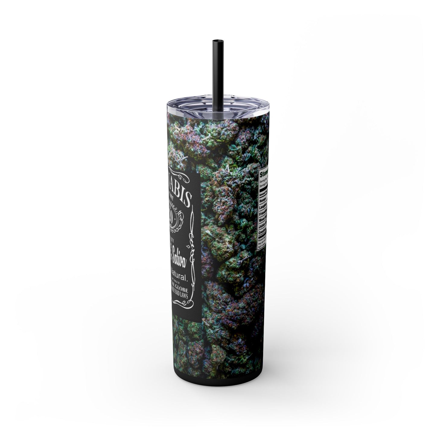 Cannabis High Time Tumbler with Straw, 20oz