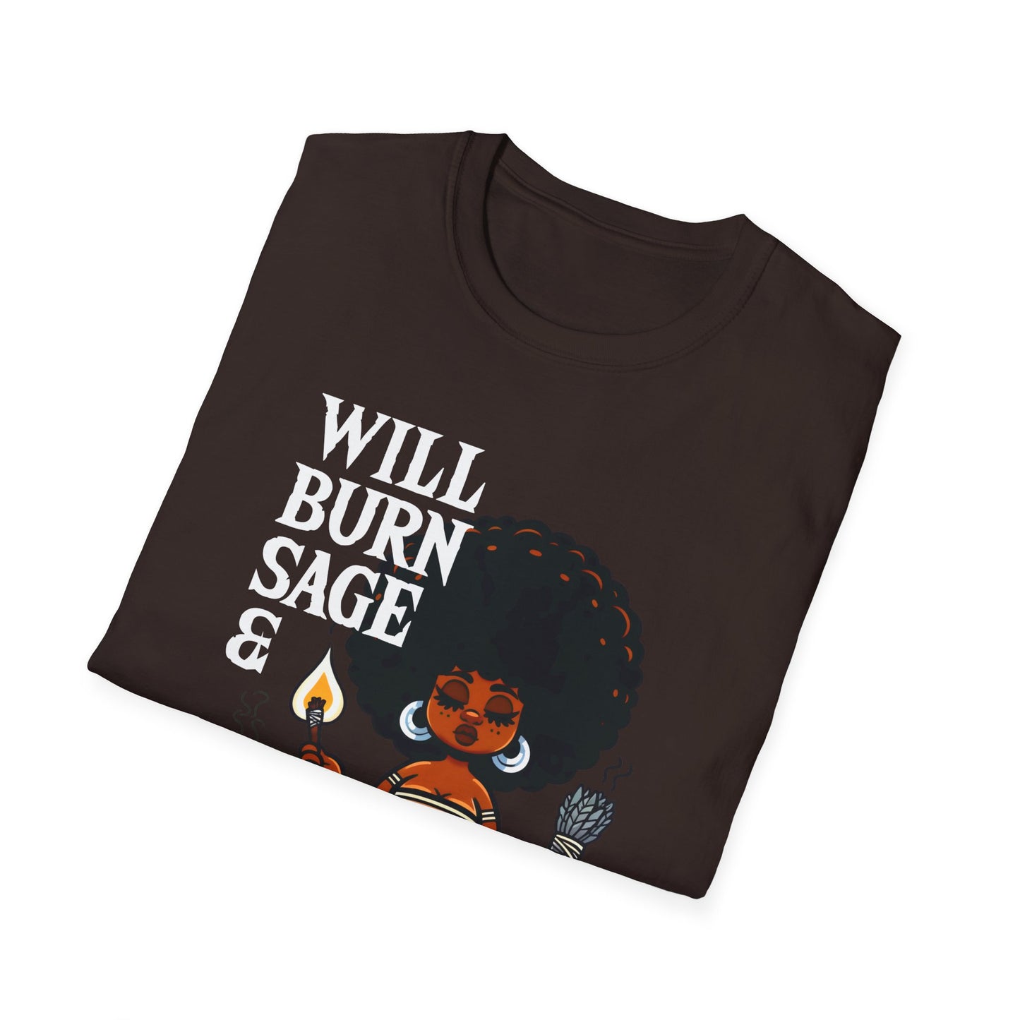 Will Burn Sage and Bridges White Softstyle T-Shirt