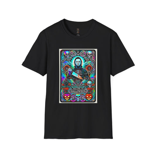 Welcome to Halloween Tarot Card Unisex Softstyle T-Shirt