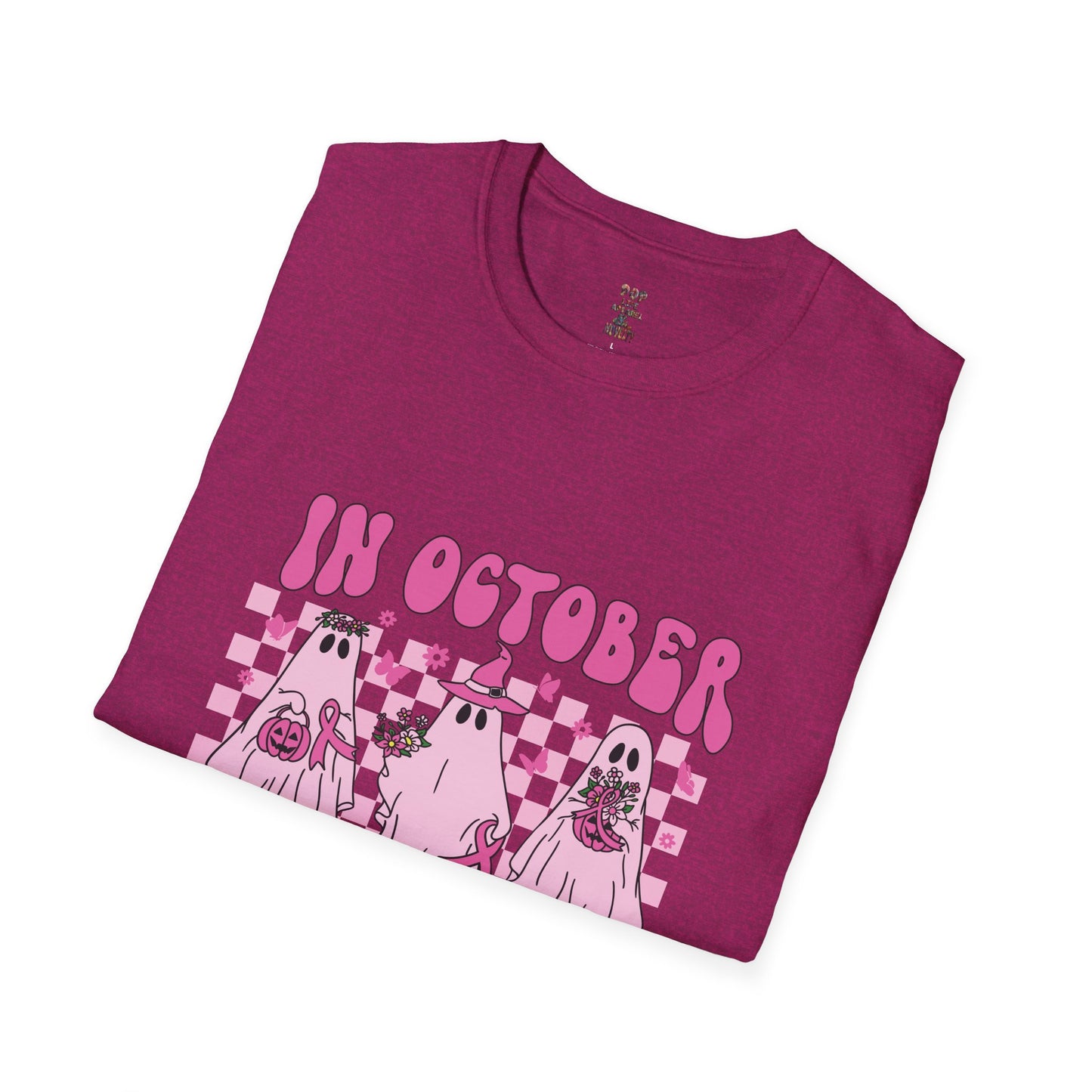 In October We Wear Pink Ghost Softstyle T-Shirt