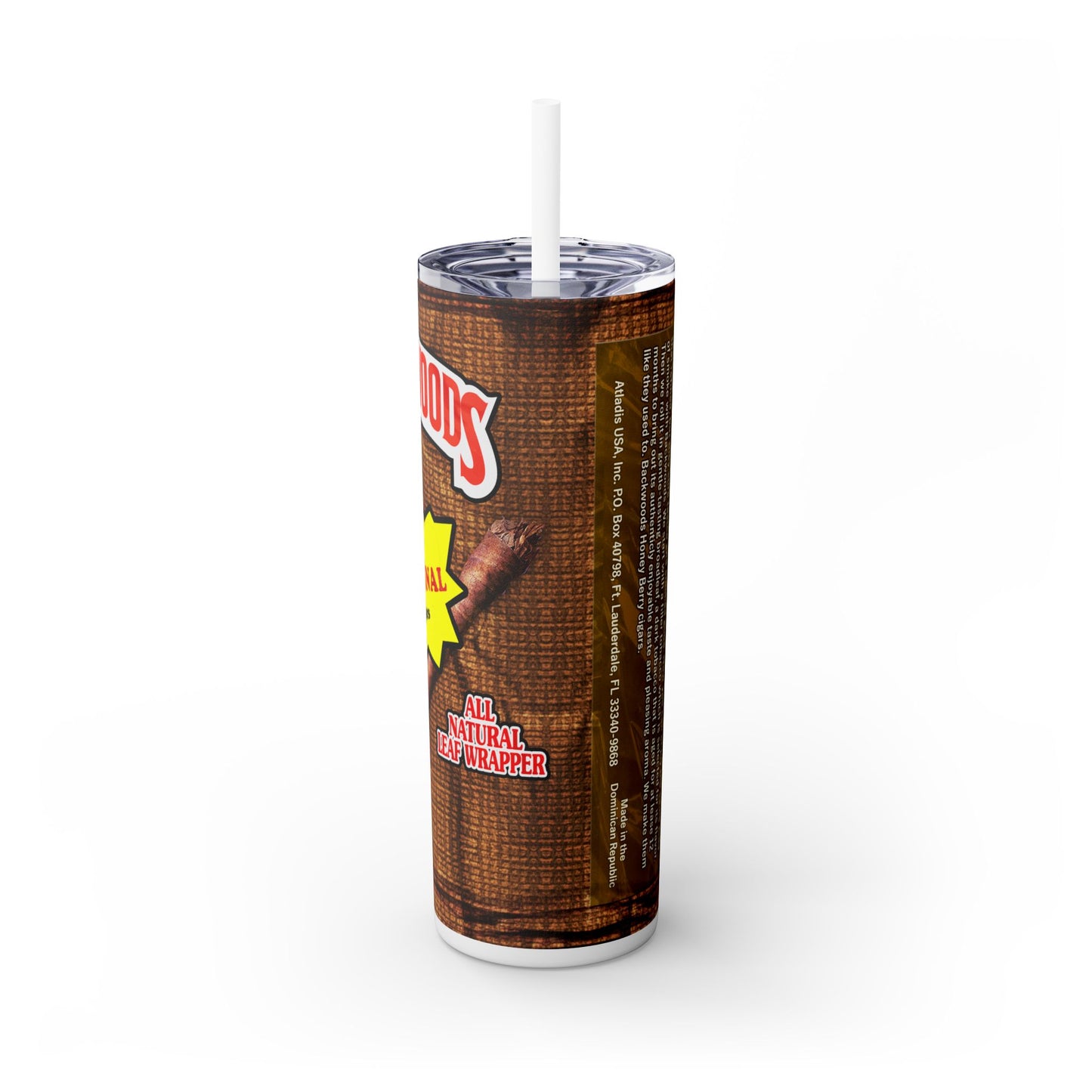 Brown Backwoods Tumbler with Straw, 20oz