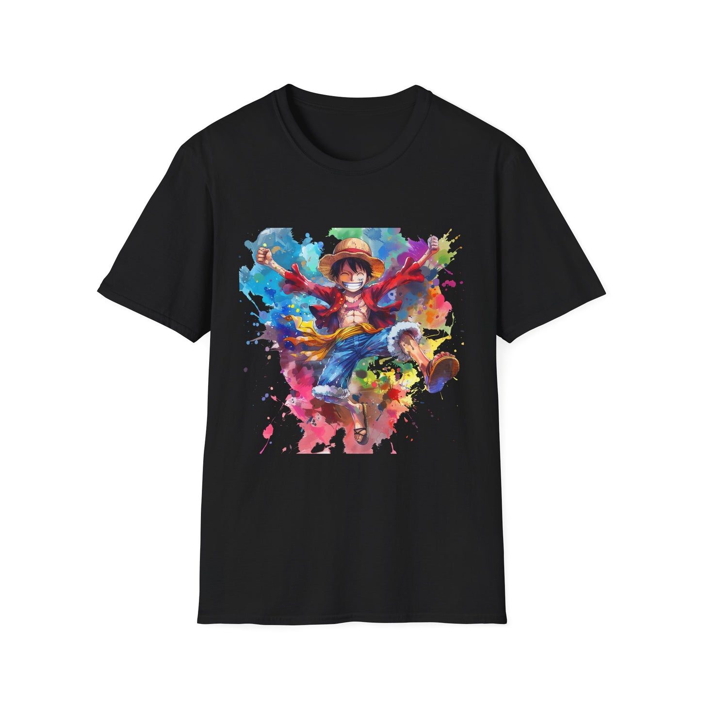 Luffy Watercolor Softstyle T-Shirt