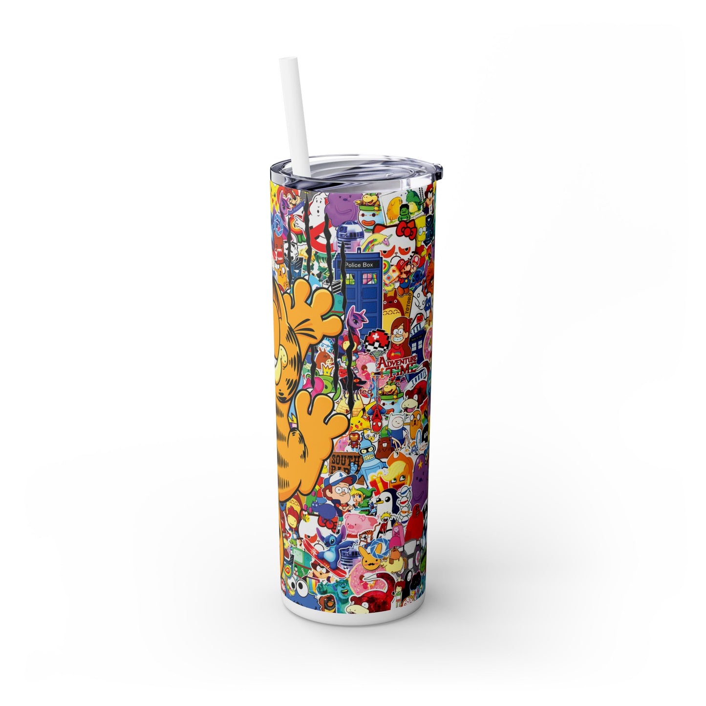 Cartoon Frenzy Tumbler with Straw, 20oz