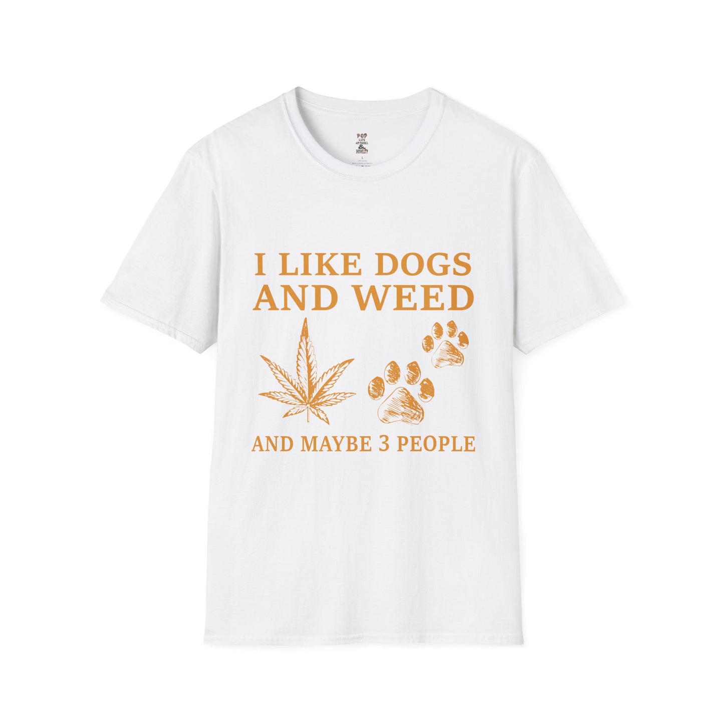 I Like Dogs and Weed Unisex Softstyle T-Shirt