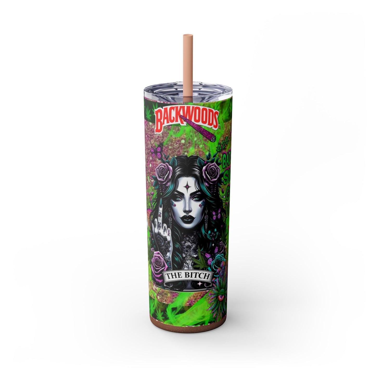 Backwoods "The Bitch" Tumbler with Straw, 20oz