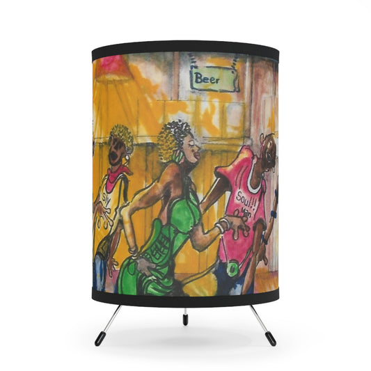 Colorful Tripod Lamp - Unique Art Lampshade, Statement Lighting, Home Decor, Gifts for Art Lovers, Living Room Decor