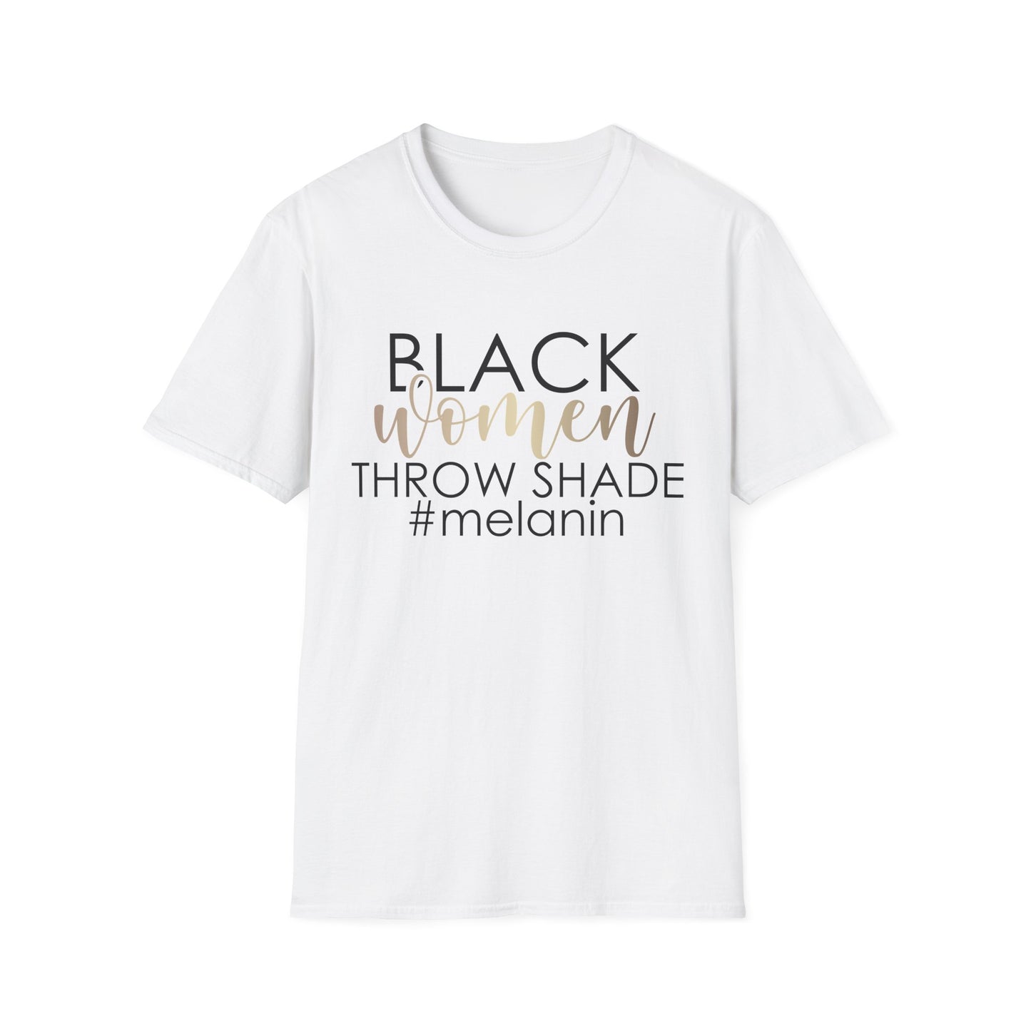 Black Women Throw Shade Softstyle T-Shirt