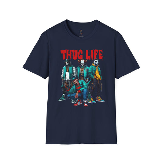 Thug Life Horror Club Pic Unisex Softstyle T-Shirt