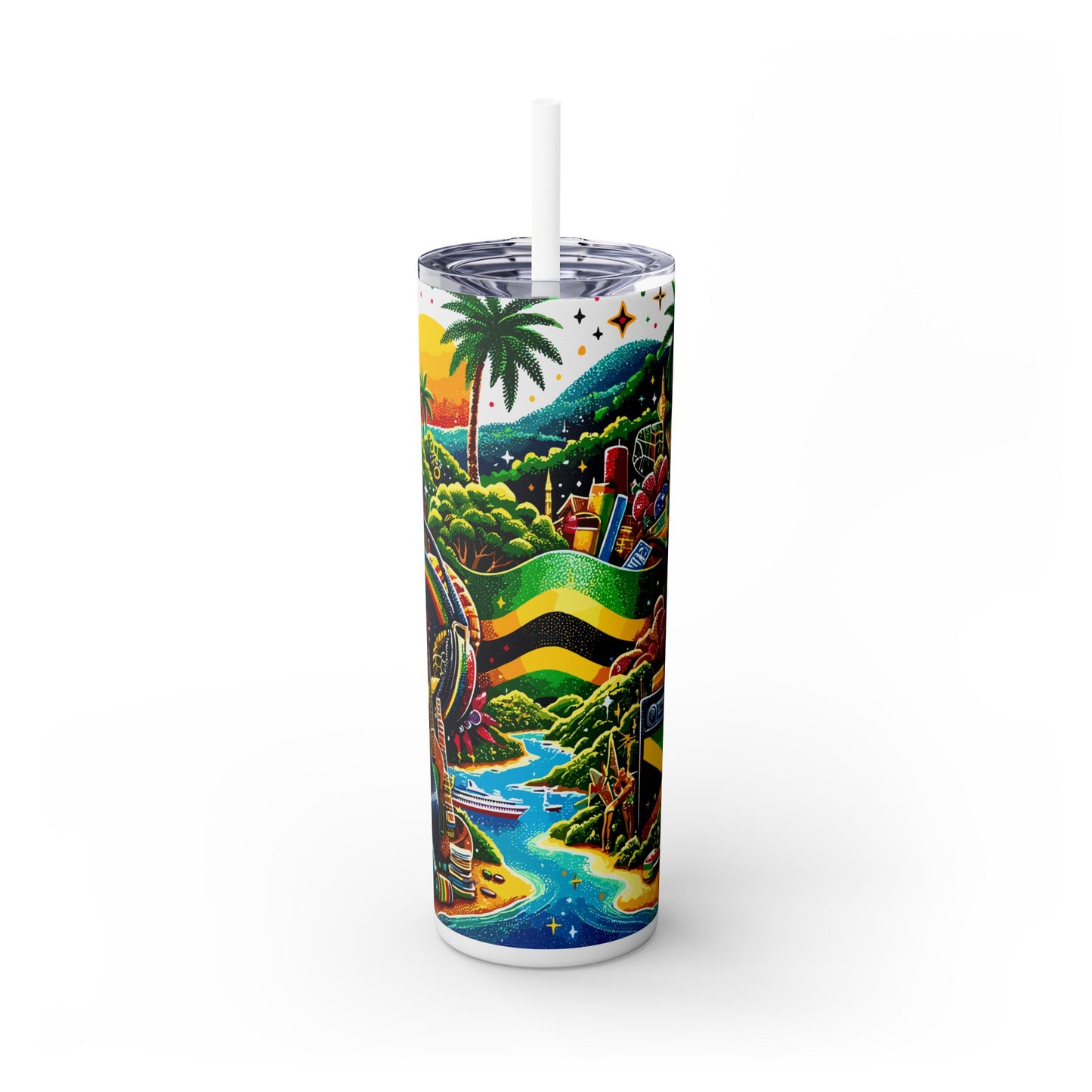 Island Life Tumbler with Straw, 20oz