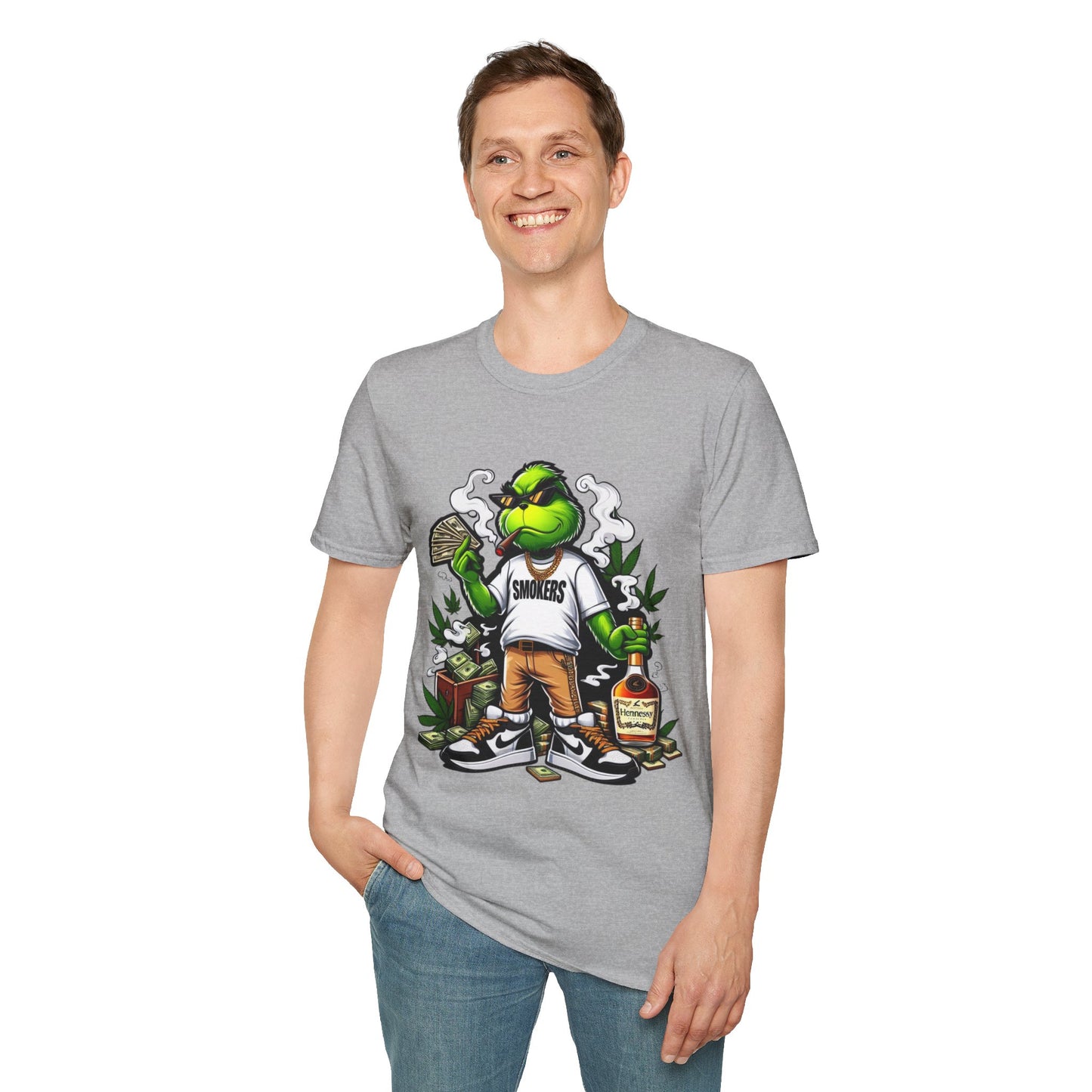 Smokers Grinch Softstyle T-Shirt