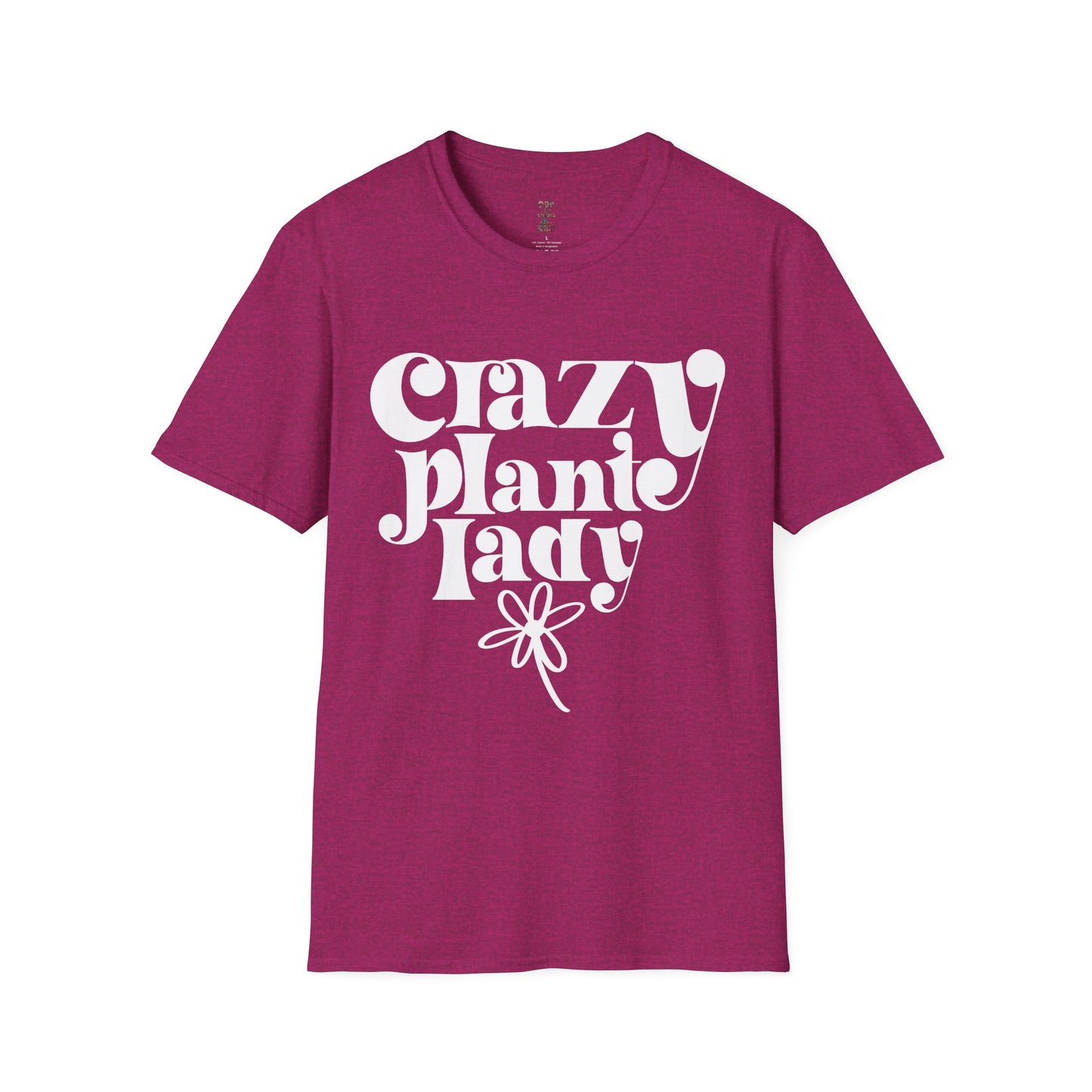 Crazy Plant Lady White Unisex Softstyle T-Shirt