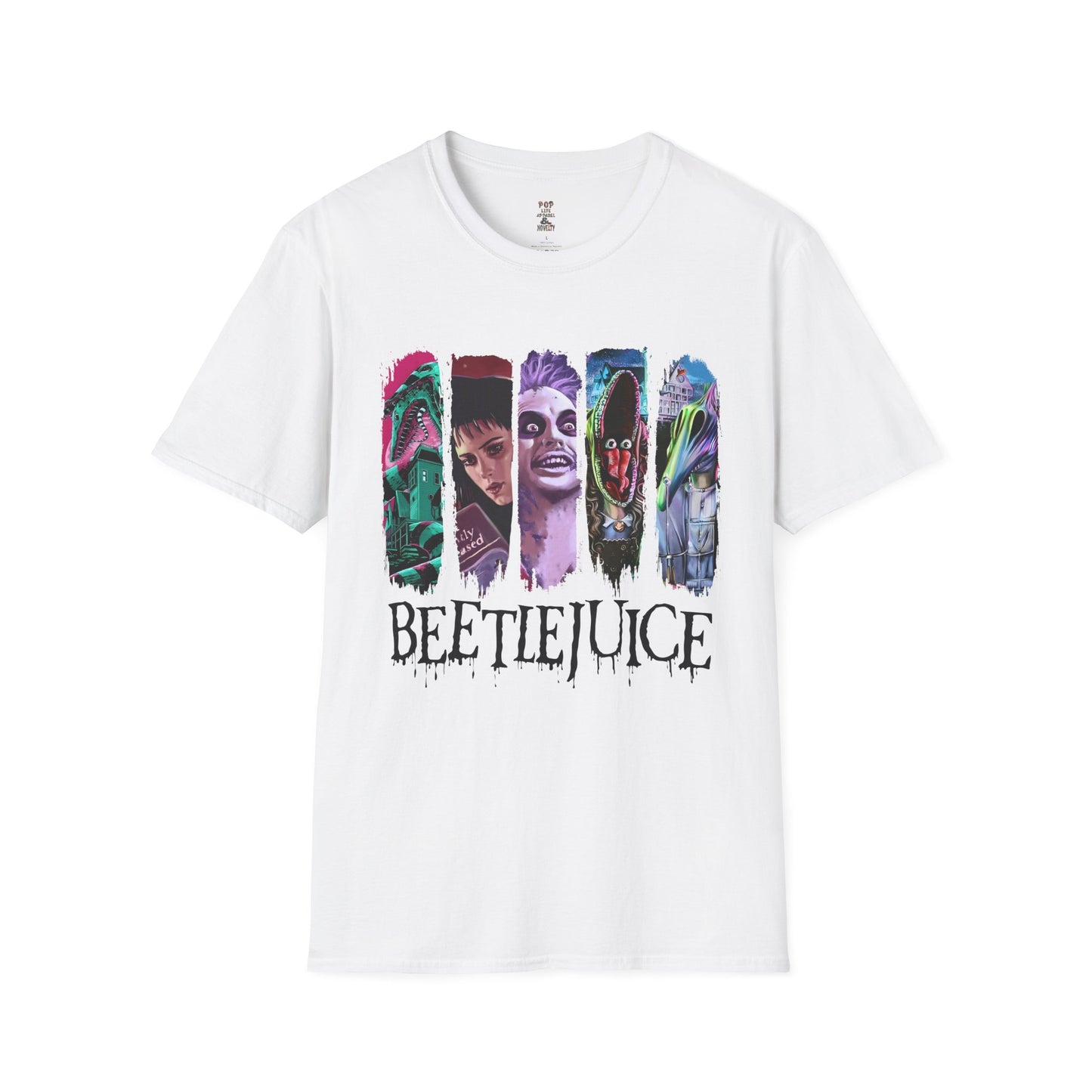 Beetlejuice Character Collage Unisex Softstyle T-Shirt