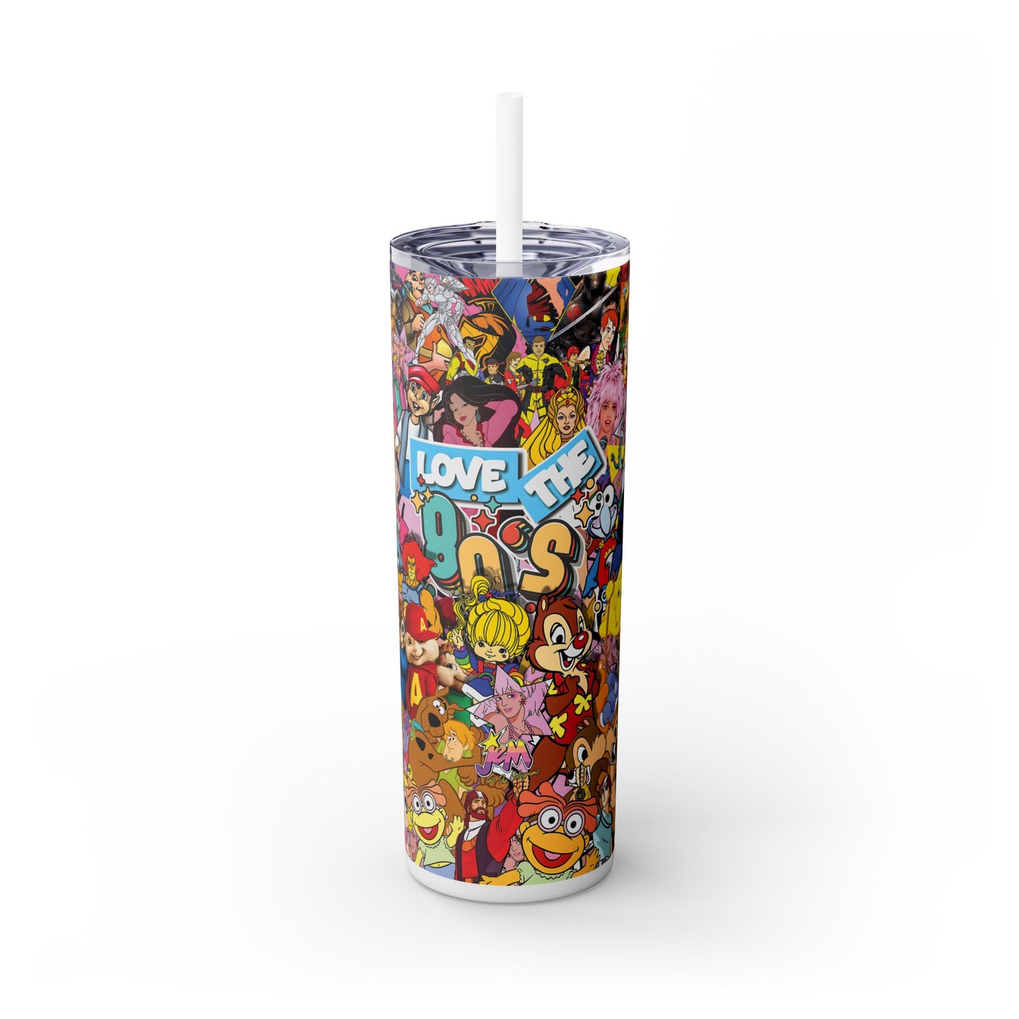 I Love the 90's Tumbler with Straw, 20oz