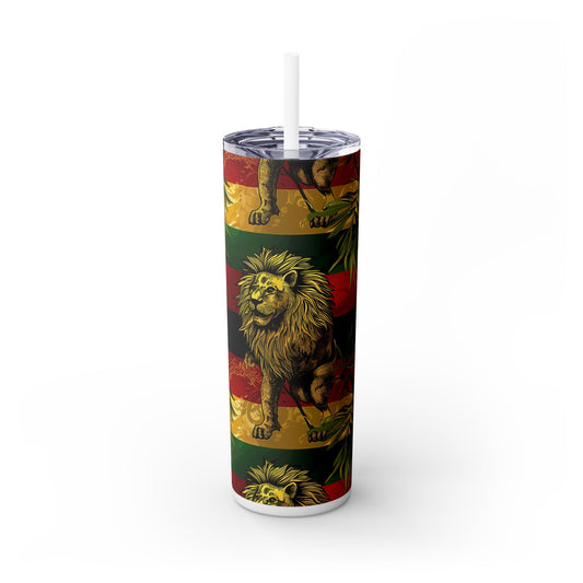 Selassie Lion Tumbler with Straw, 20oz