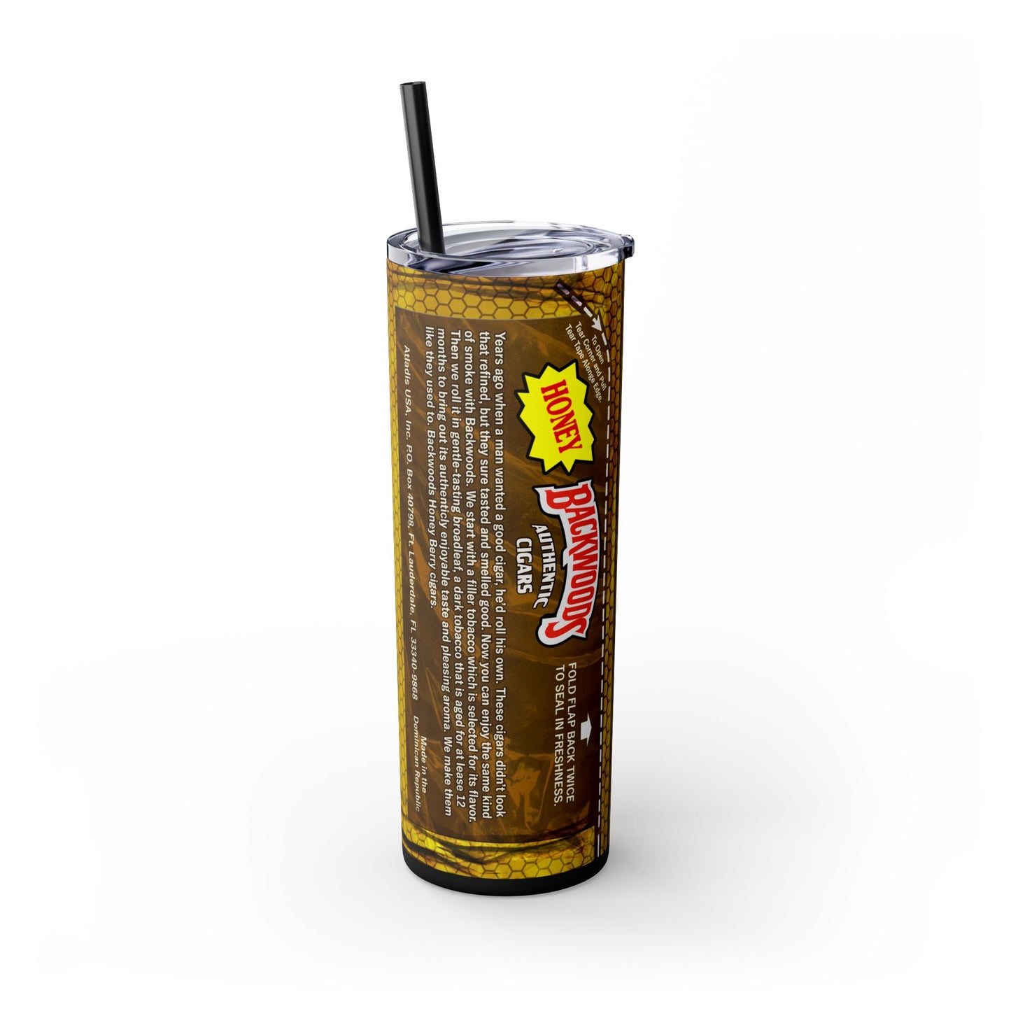 Gold Backwoods Tumbler with Straw, 20oz