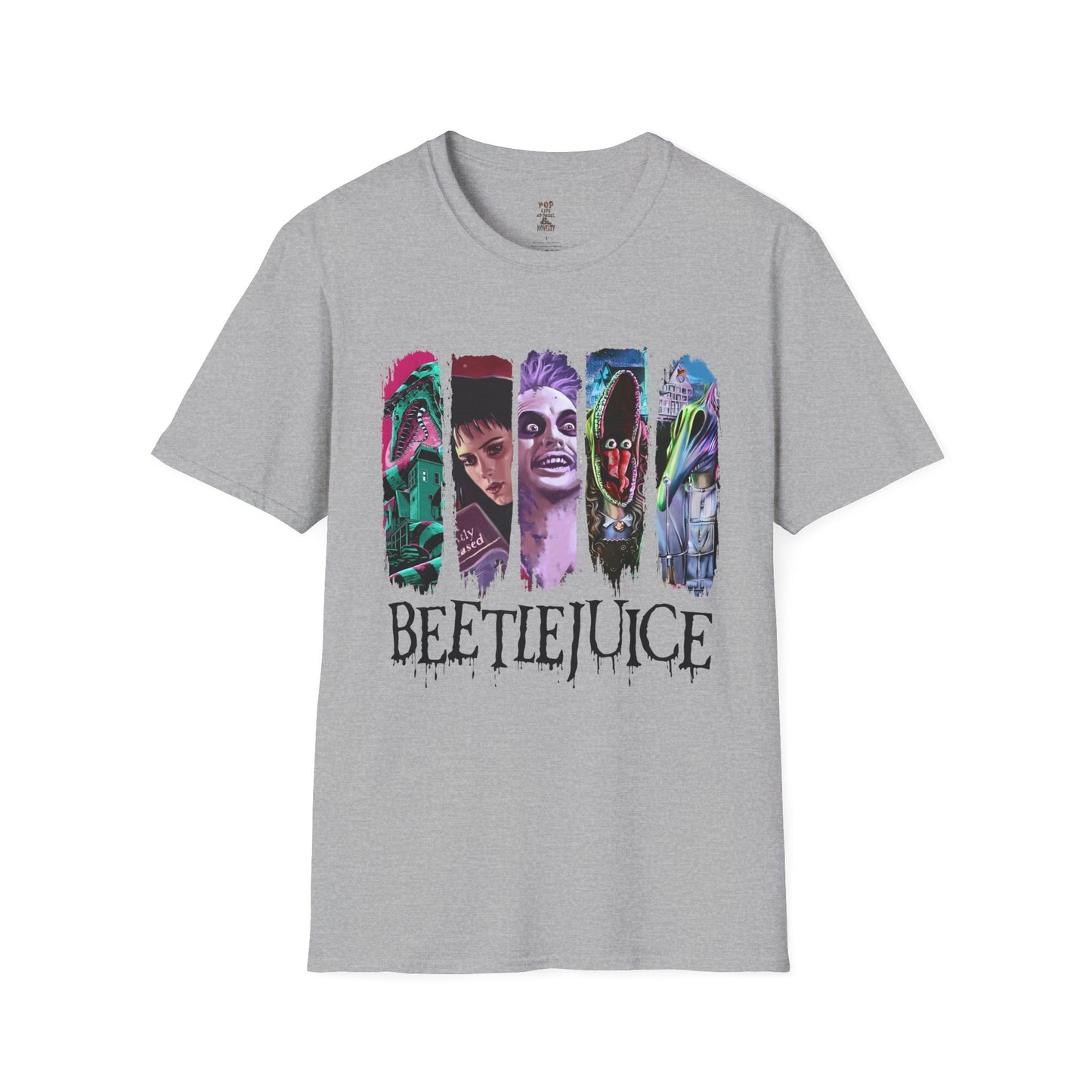 Beetlejuice Character Collage Unisex Softstyle T-Shirt