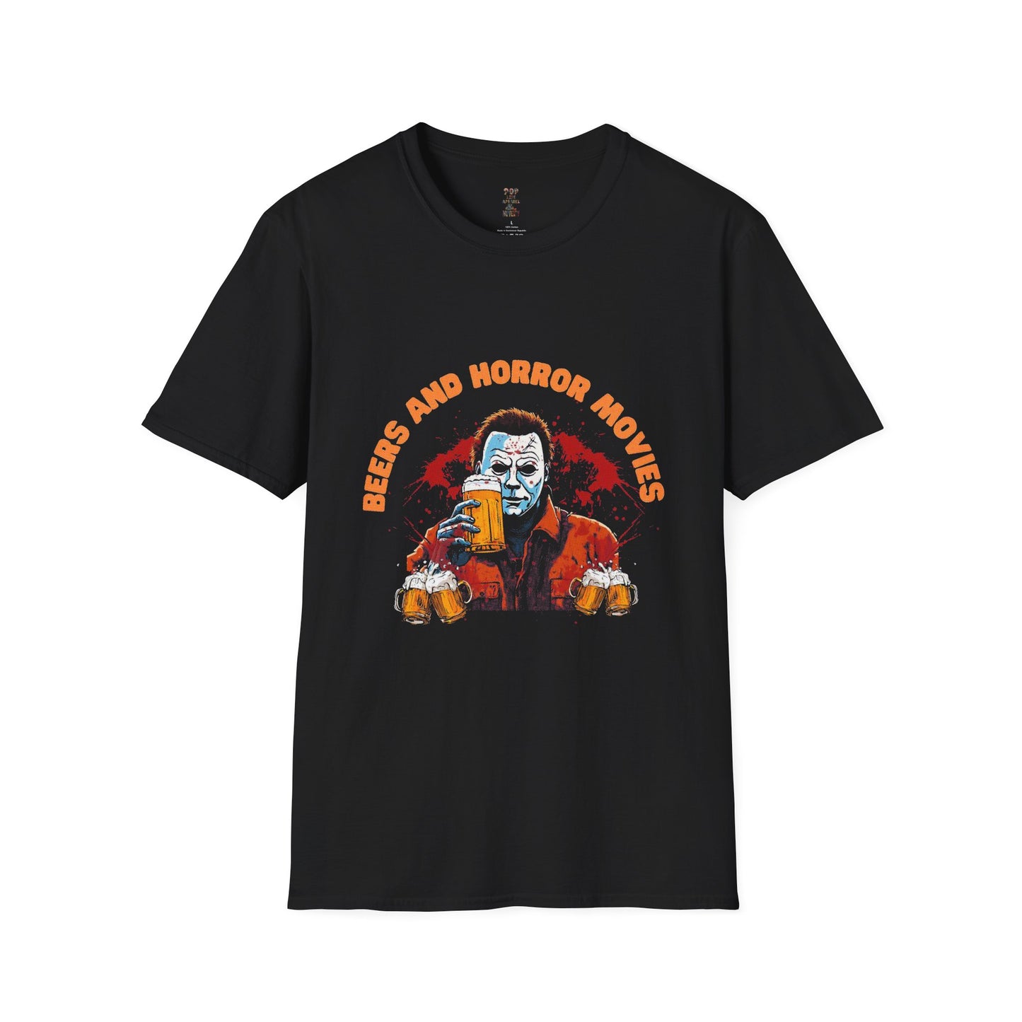 Beers and Horror Movies Unisex Softstyle T-Shirt