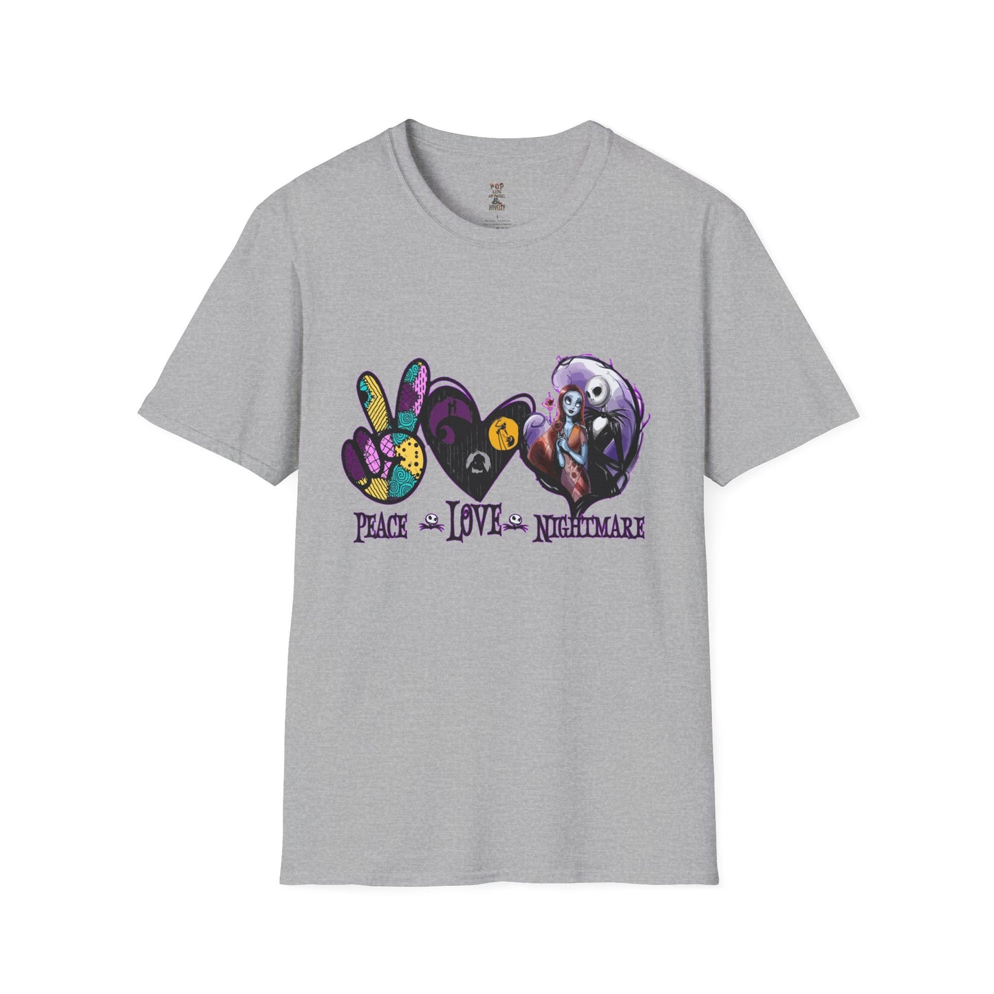 Peace, Love and Nightmare's Unisex Softstyle T-Shirt