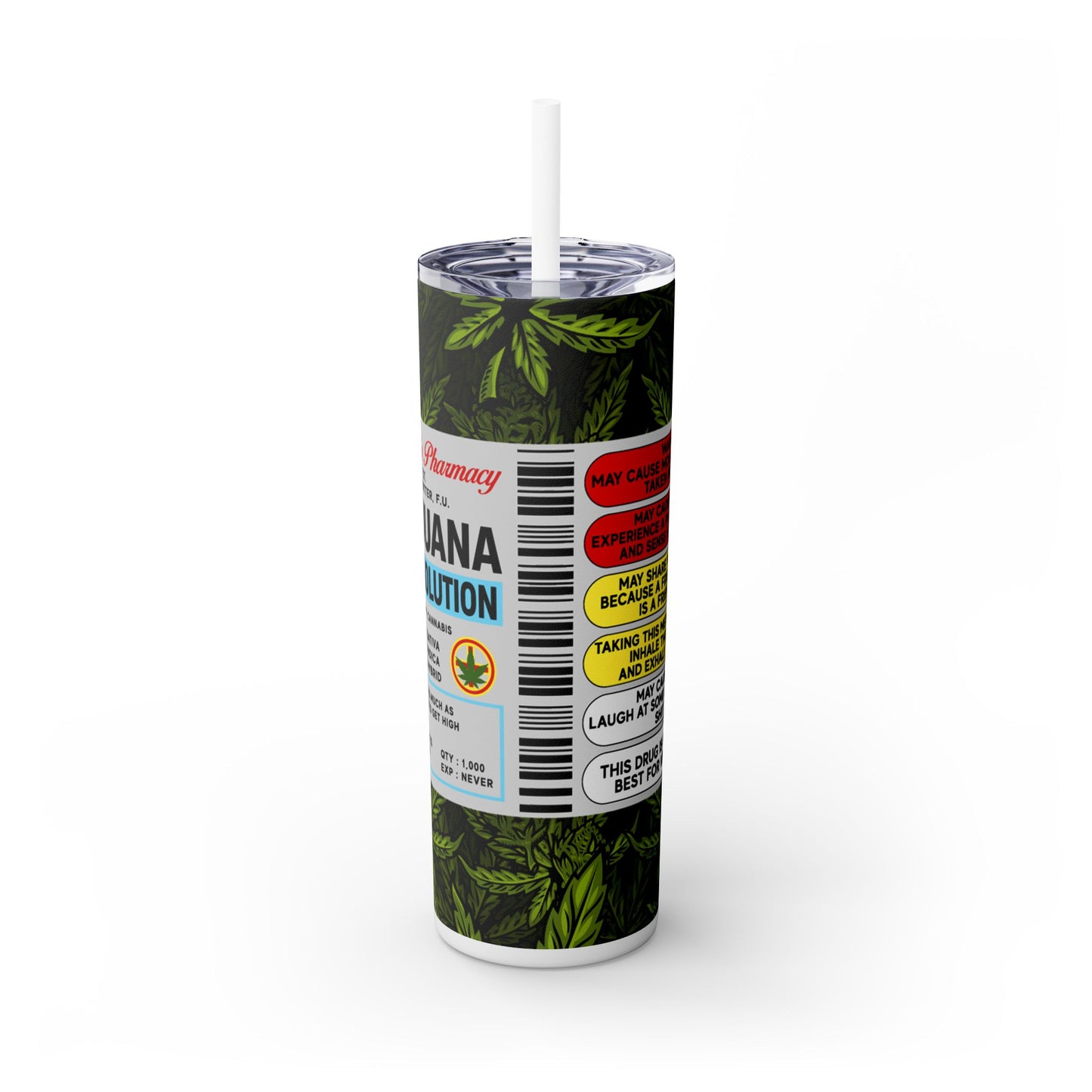 Rx Stoner's Pharmacy Tumbler with Straw, 20oz