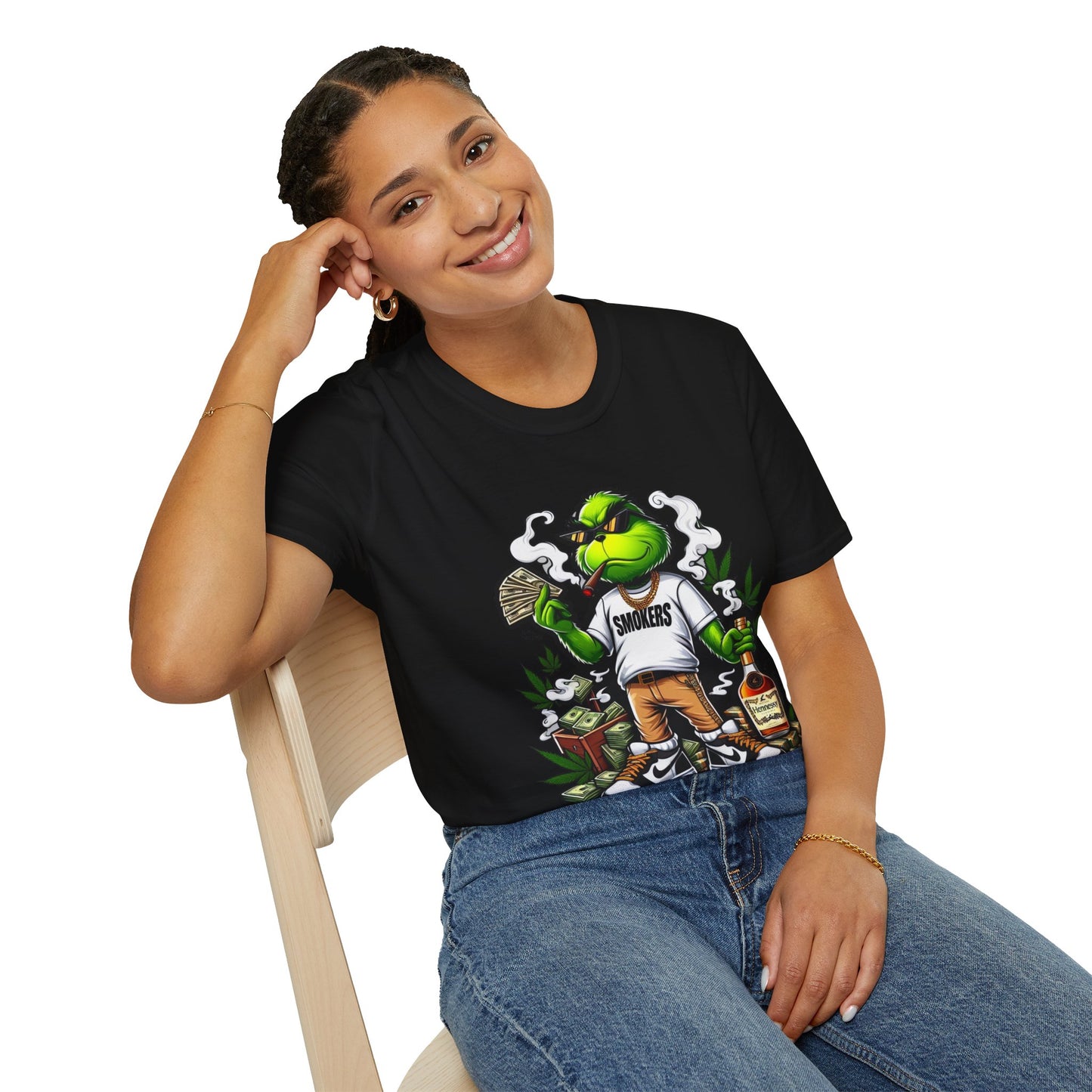 Smokers Grinch Softstyle T-Shirt