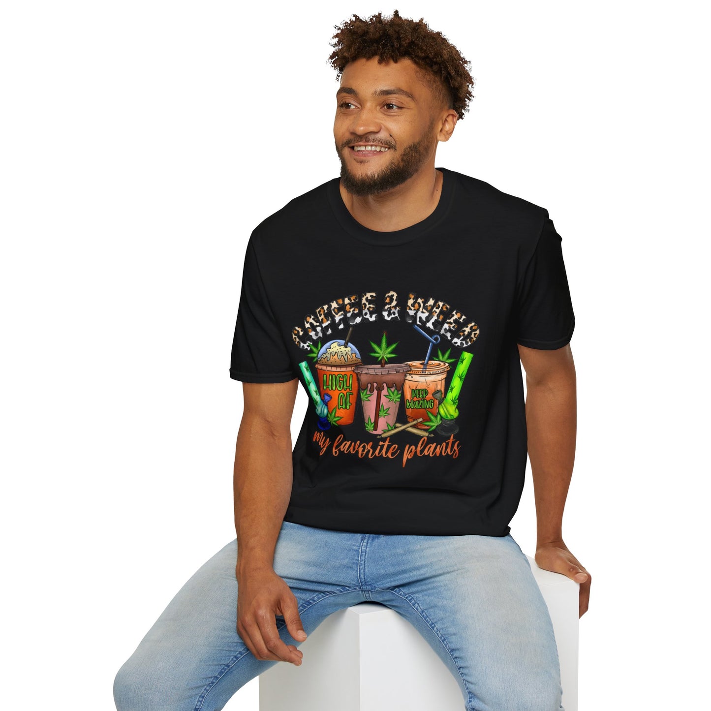 Coffee & Weed Unisex Softstyle T-Shirt