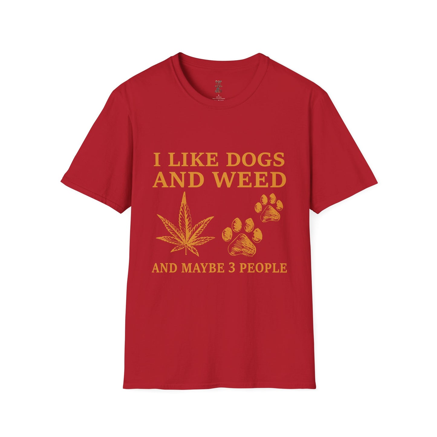 I Like Dogs and Weed Unisex Softstyle T-Shirt