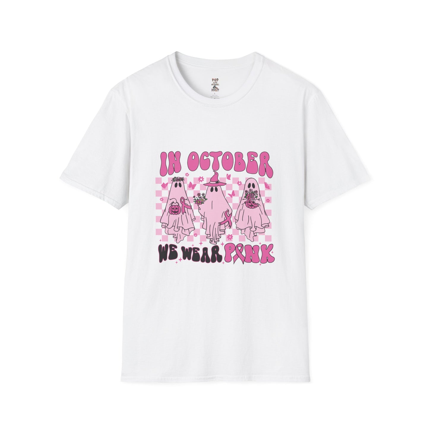 In October We Wear Pink Ghost Softstyle T-Shirt