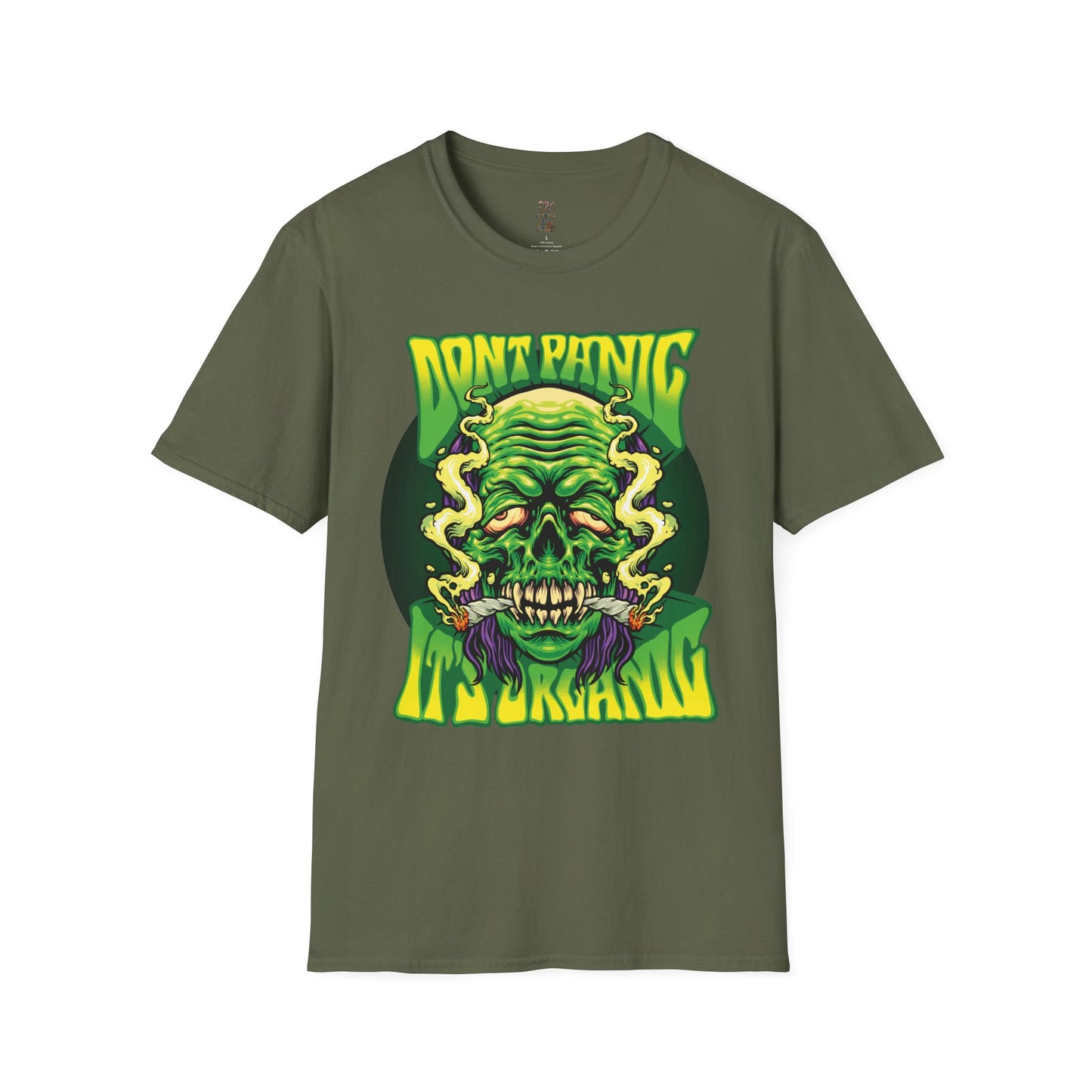 Don't Panic it's Organic Unisex Softstyle T-Shirt