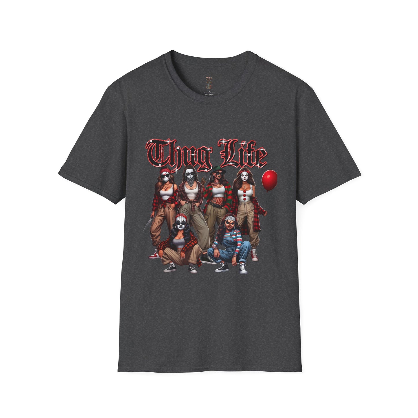 Female Horror Thug Life Unisex  Softstyle T-Shirt