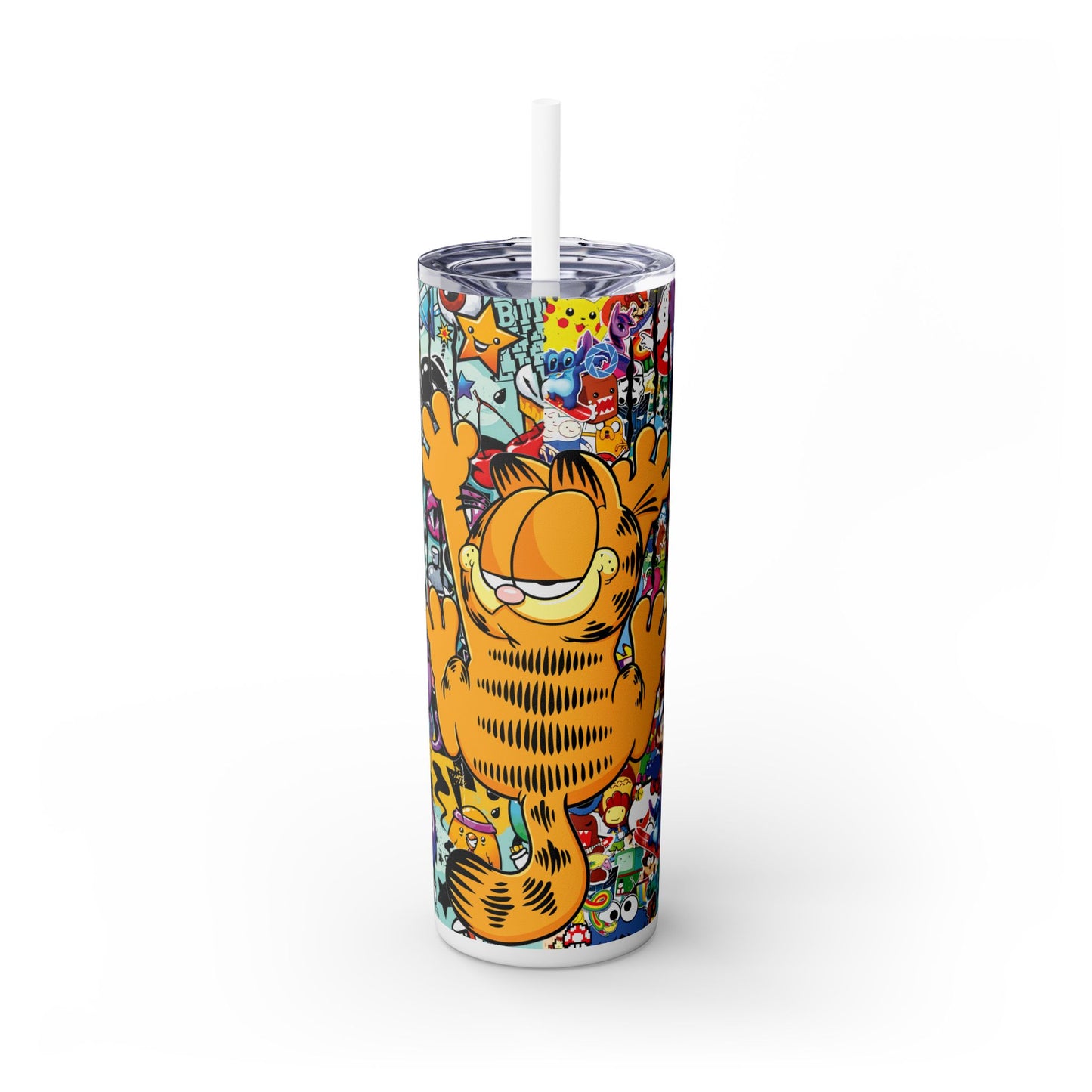 Cartoon Frenzy Tumbler with Straw, 20oz