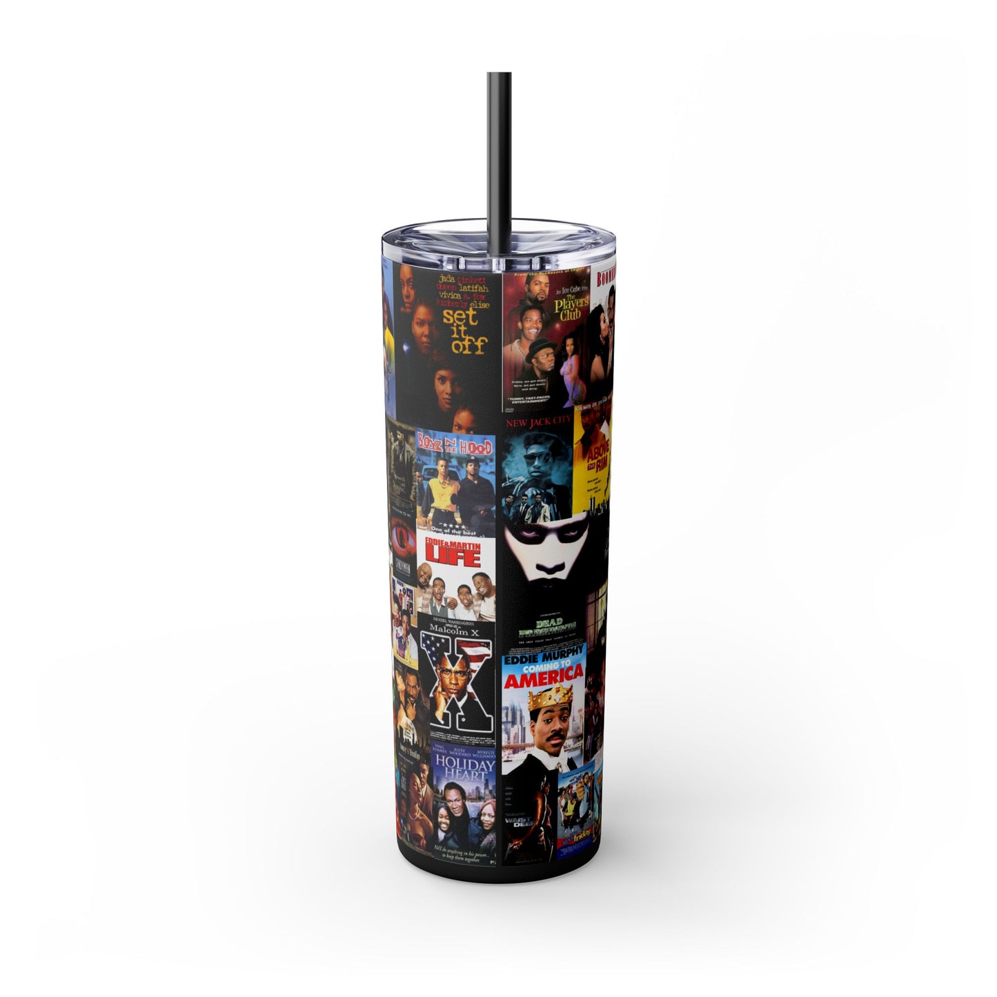 Classic Black Movies Tumbler with Straw, 20oz