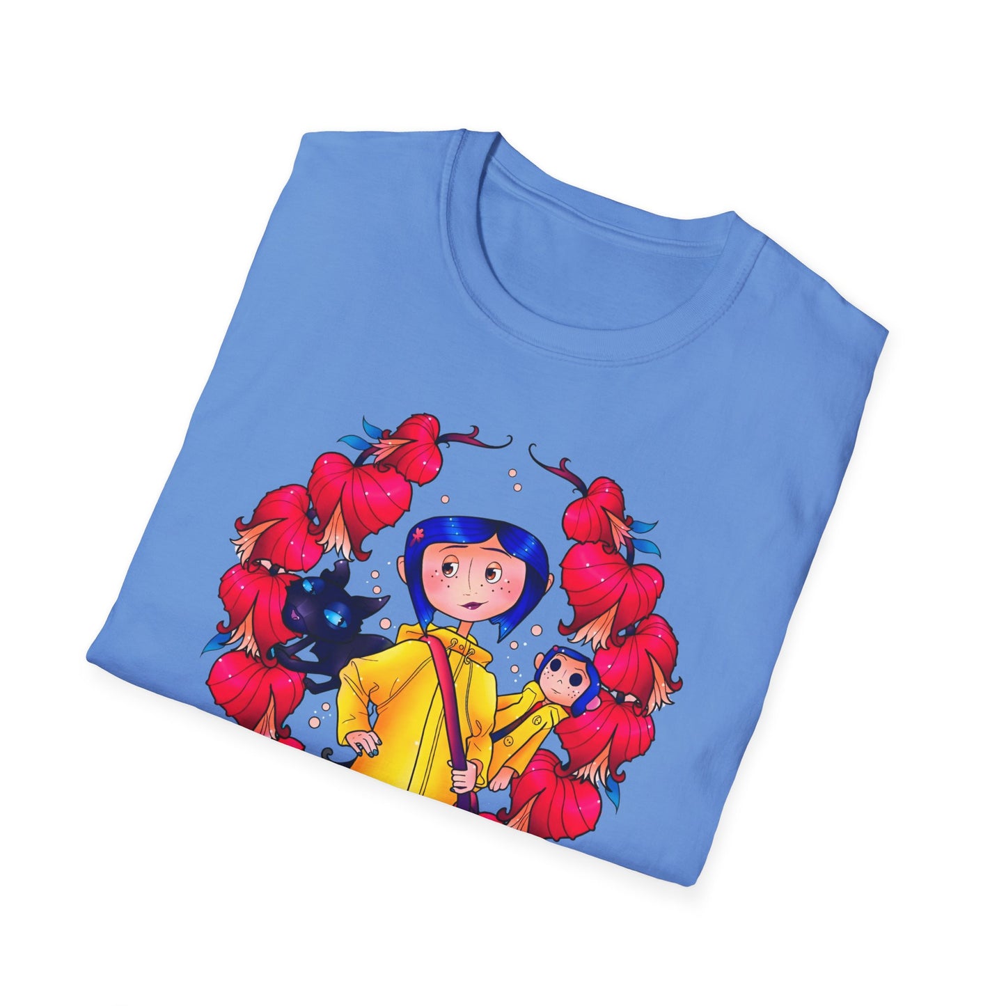 Coraline Yellow Rain Coat Unisex Softstyle T-Shirt