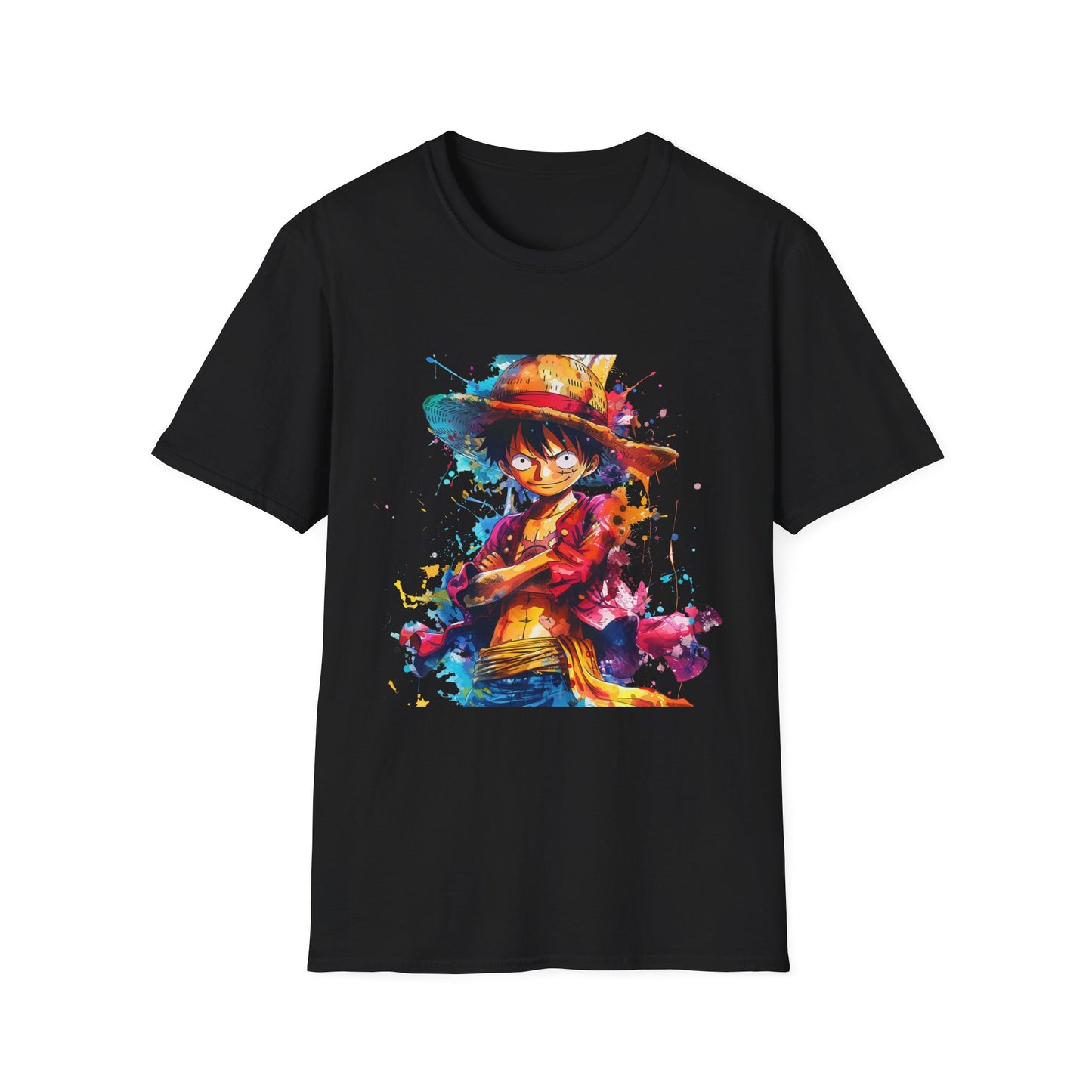 Luffy I Wish You Would Watercolor Softstyle T-Shirt