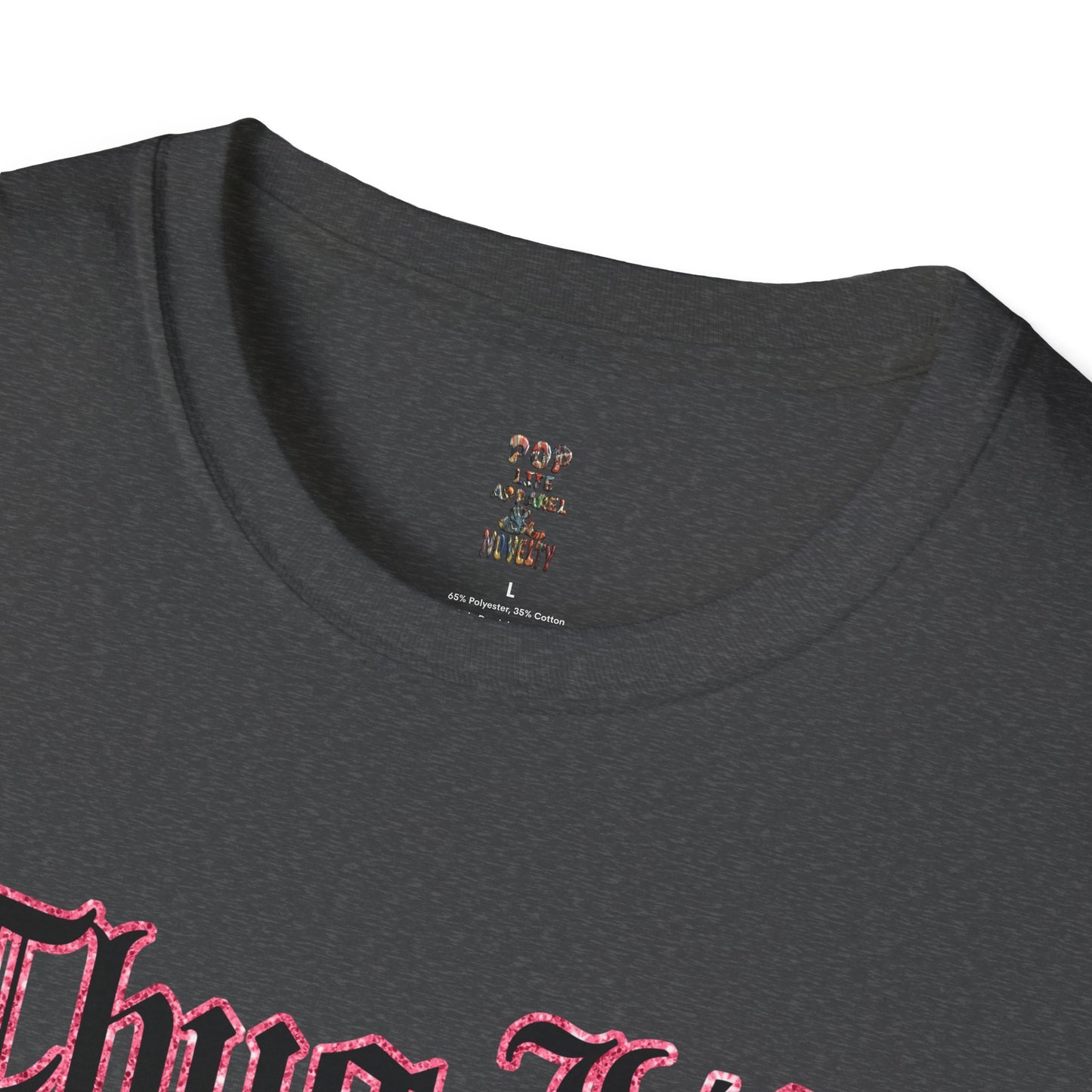 Pink Thug Life Horror Unisex Softstyle T-Shirt