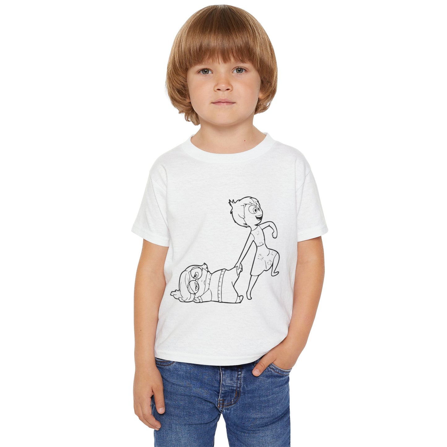 Joy and Sadness Coloring Shirt Heavy Cotton™ Toddler T-shirt